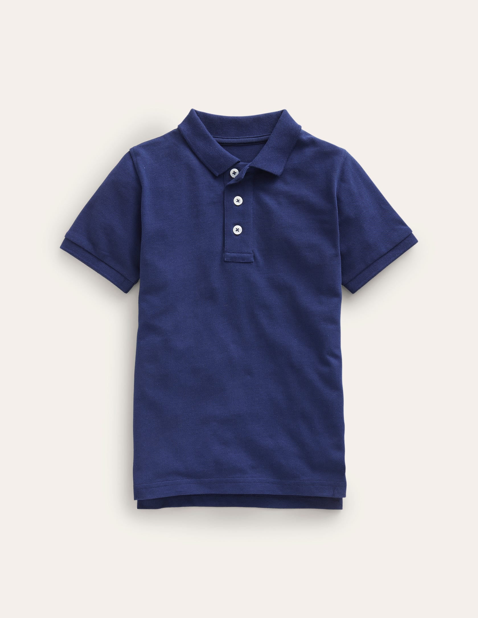 Piqu?? Polo Shirt-College Navy - Image 3