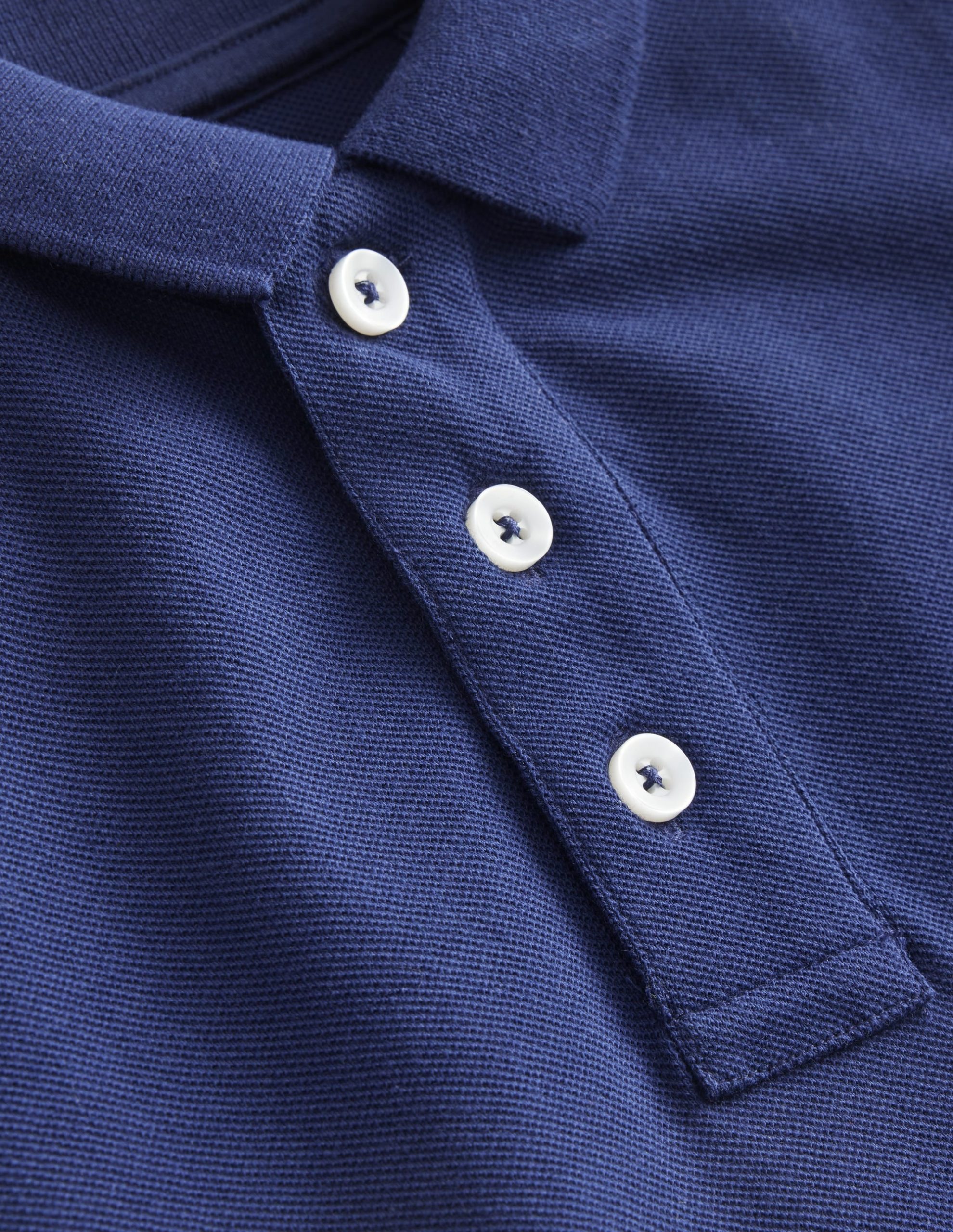 Piqu?? Polo Shirt-College Navy - Image 5