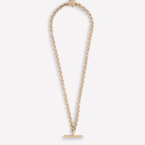 T-bar Chain Necklace-Gold Colour