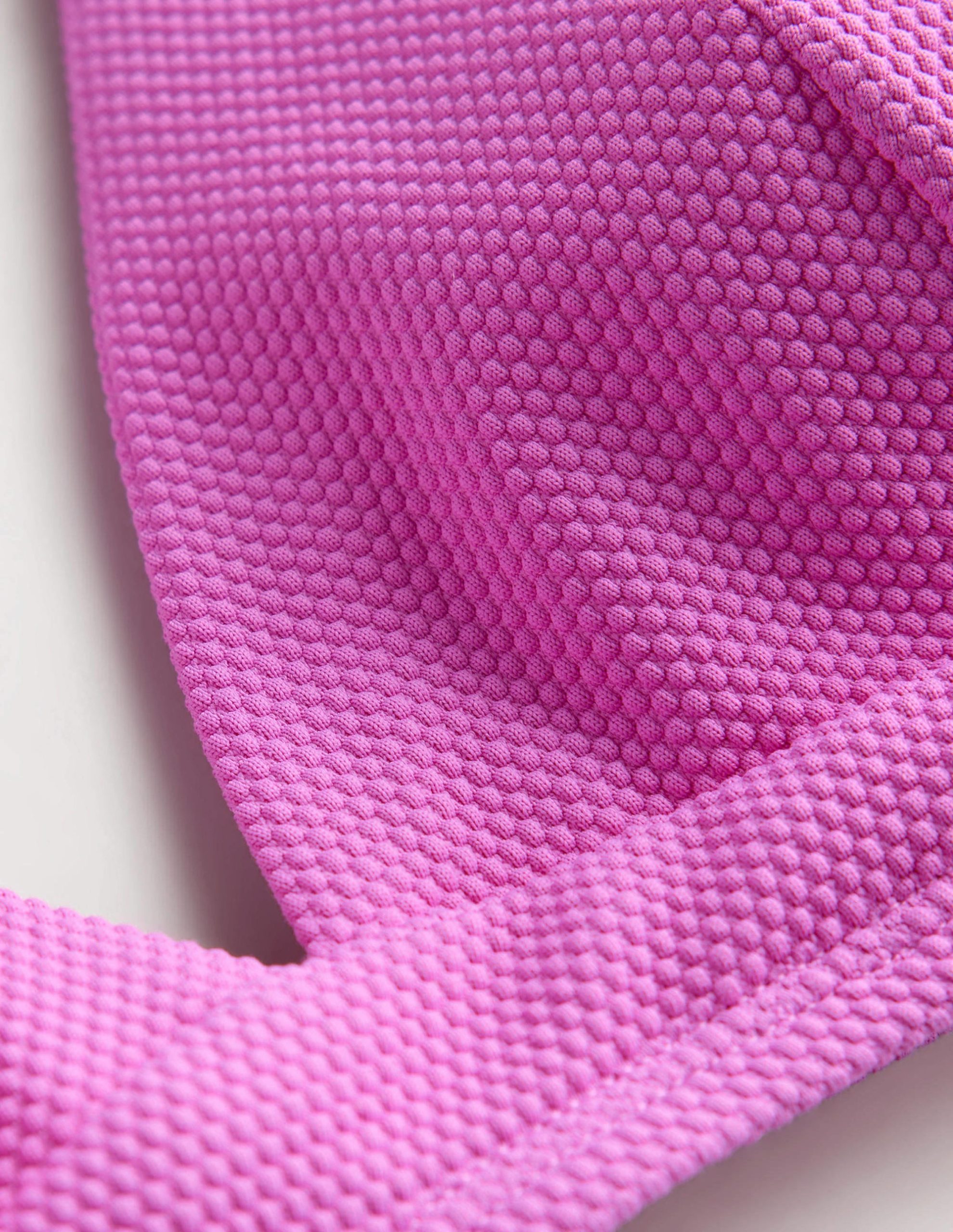 Arezzo V-neck Bikini Top-Amazing Pink Texture - Image 9