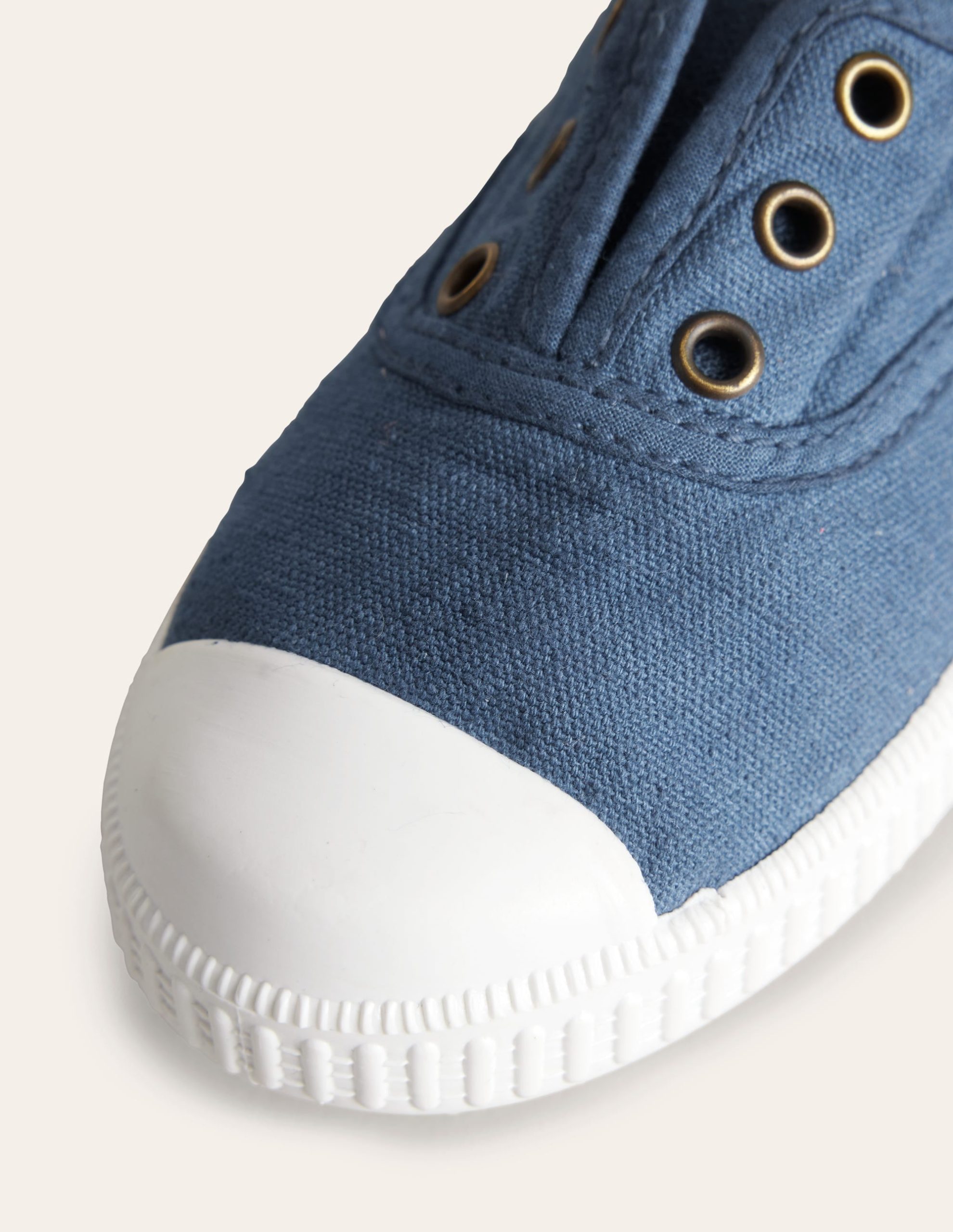 Laceless Canvas Pull-ons-College Navy - Image 3