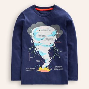 Glow-In-The-Dark T-Shirt-College Navy Tornado