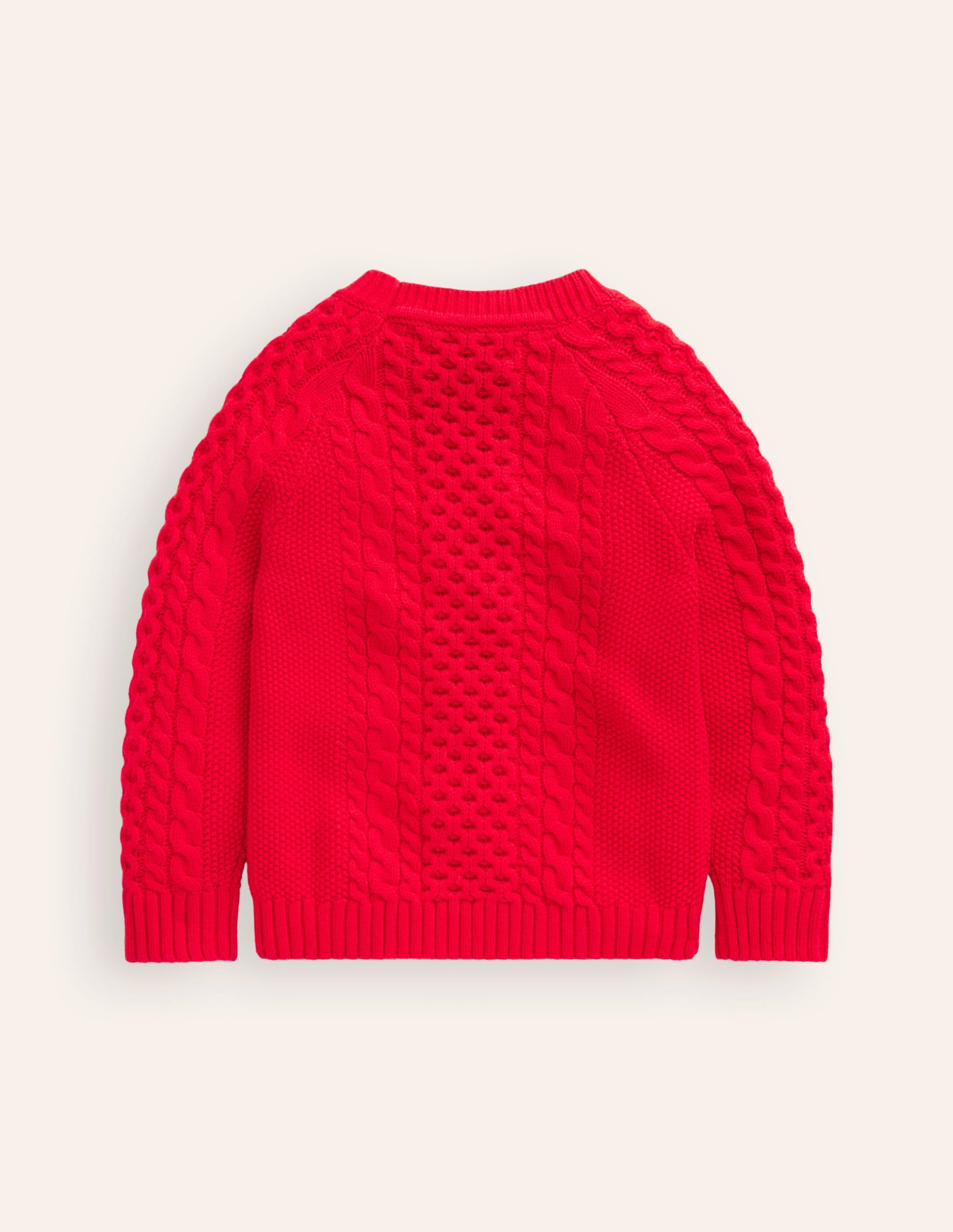 Heritage Cable Sweater-Poppy Red - Image 5