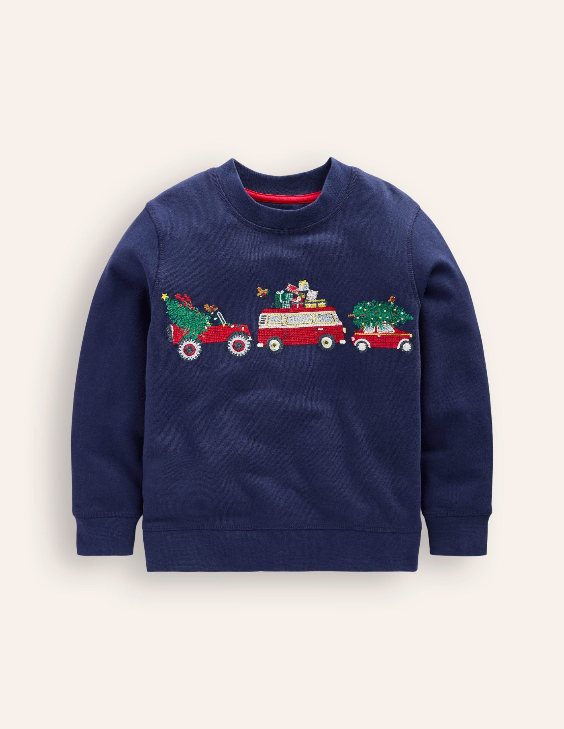 Cosy Festive Sweatshirt-College Navy Cars - Image 2