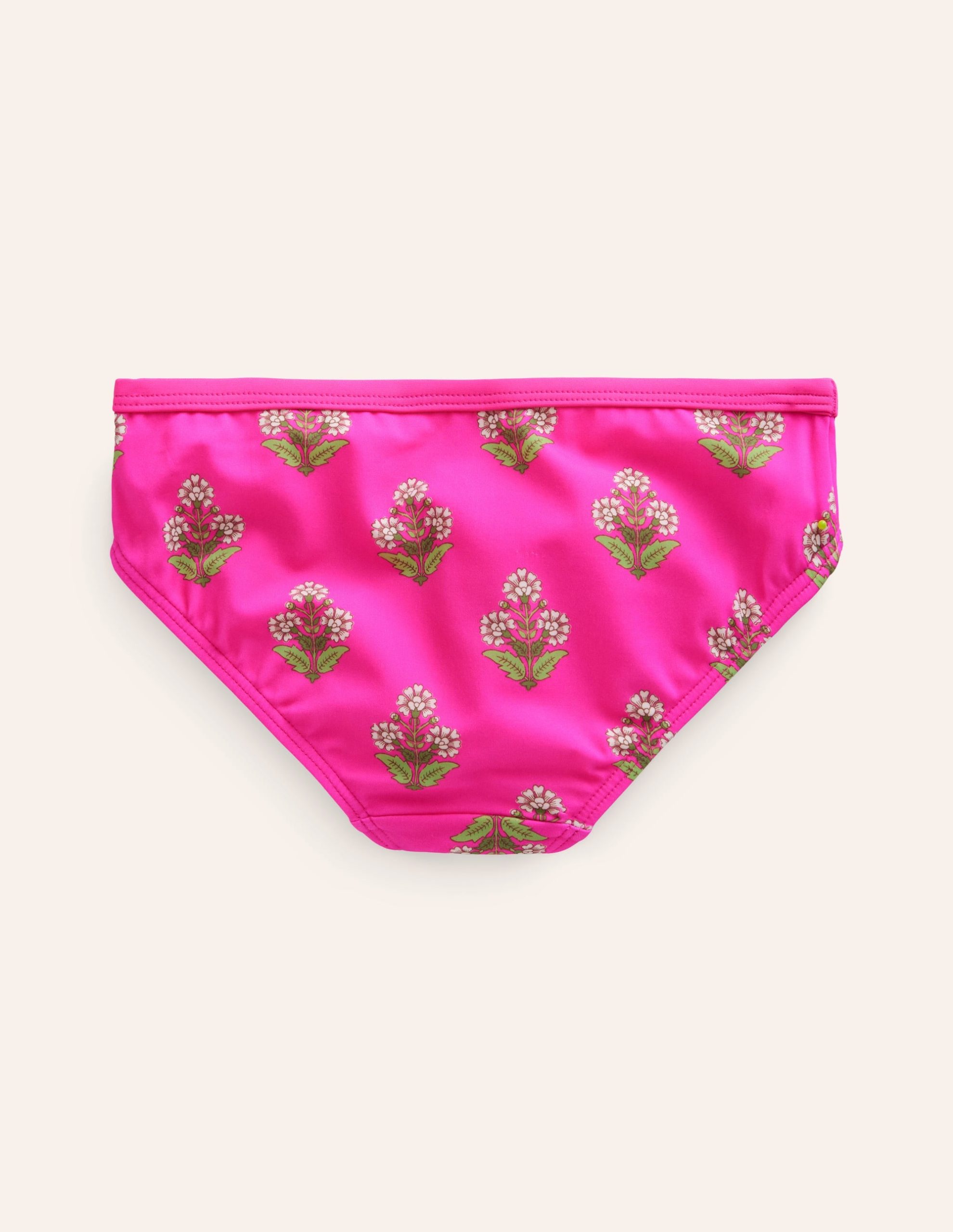Patterned Bikini Bottoms-Pink Small Woodblock - Image 2