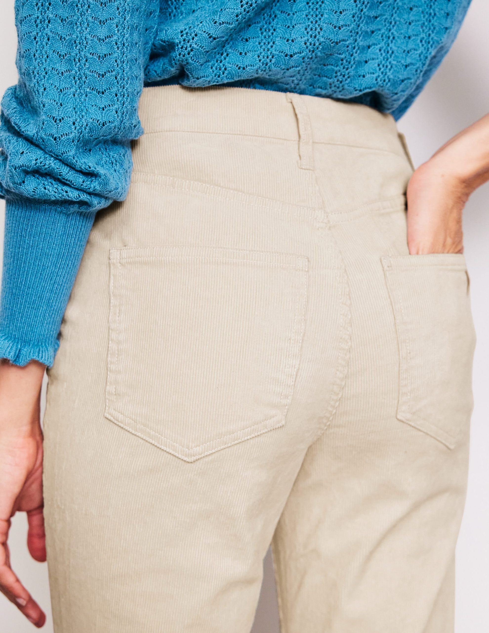 5 Pocket Cord Slim Jeans-Magnolia - Image 2