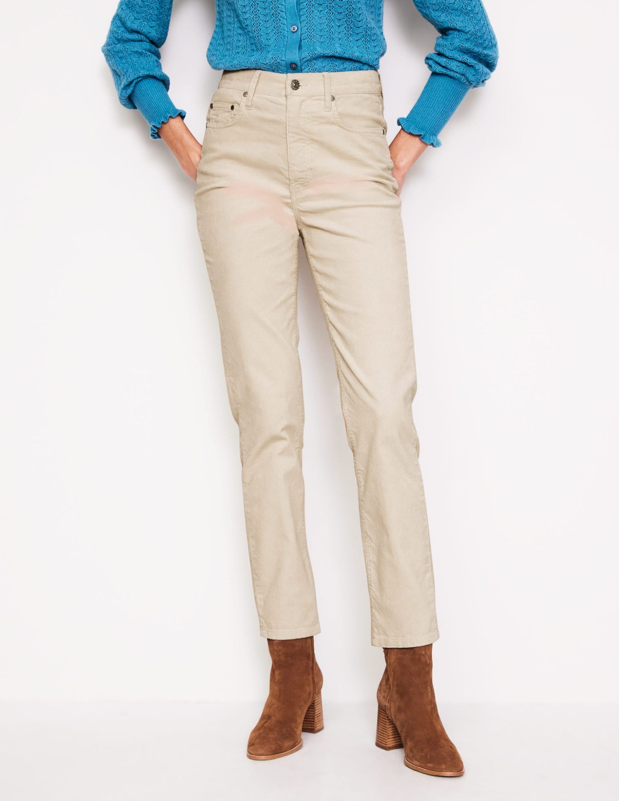 5 Pocket Cord Slim Jeans-Magnolia - Image 4