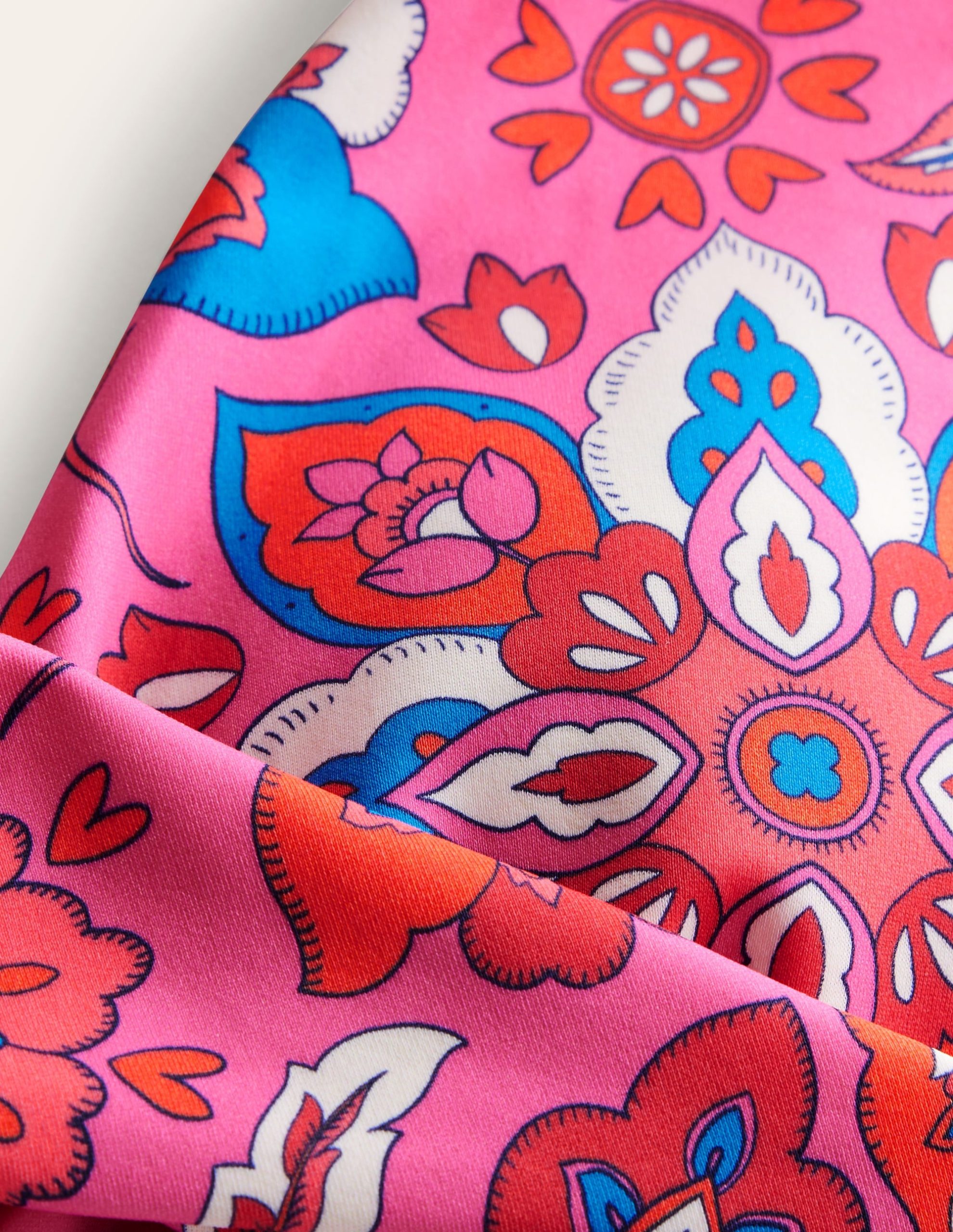 Levanzo Halter Bikini Top-Pink. Botanical Wave - Image 7