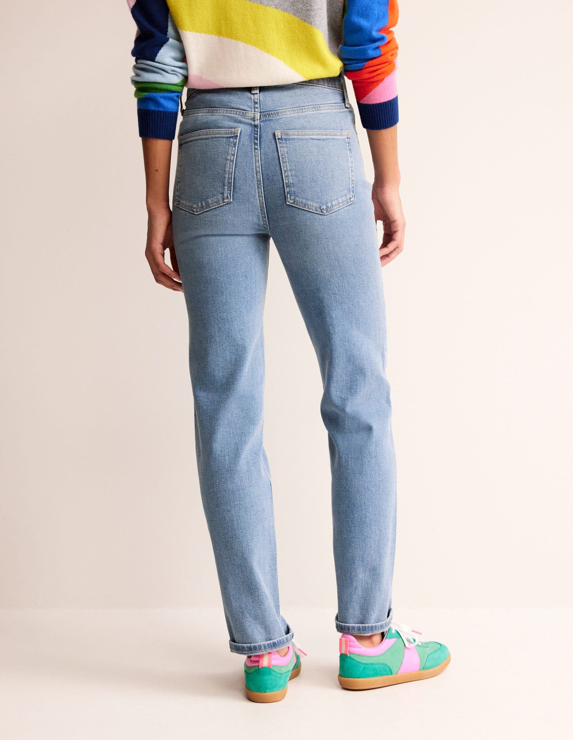 Mid Rise Slim Leg Jeans-Light Vintage - Image 3