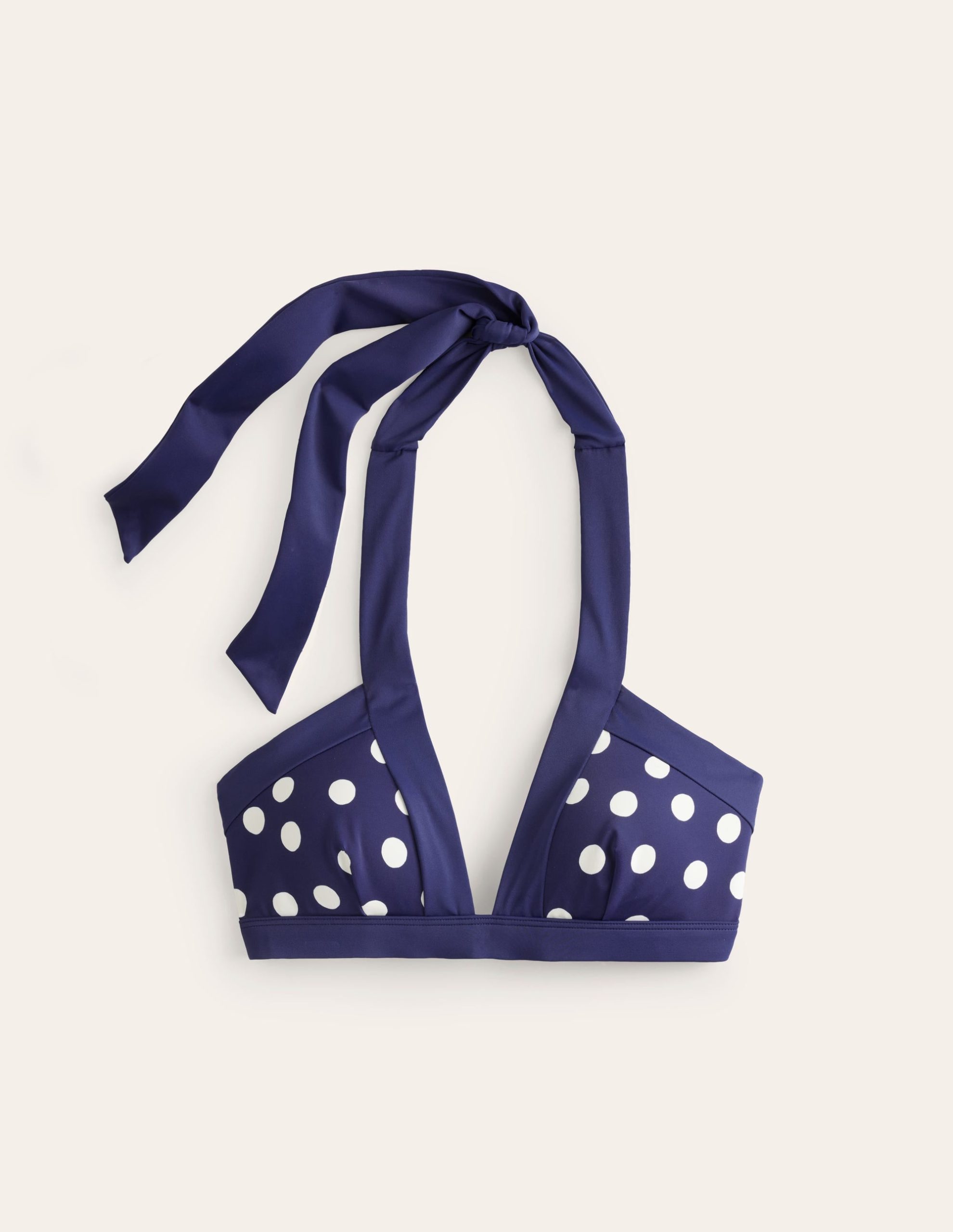 Ithaca Halter Bikini Top-Navy Spot - Image 5