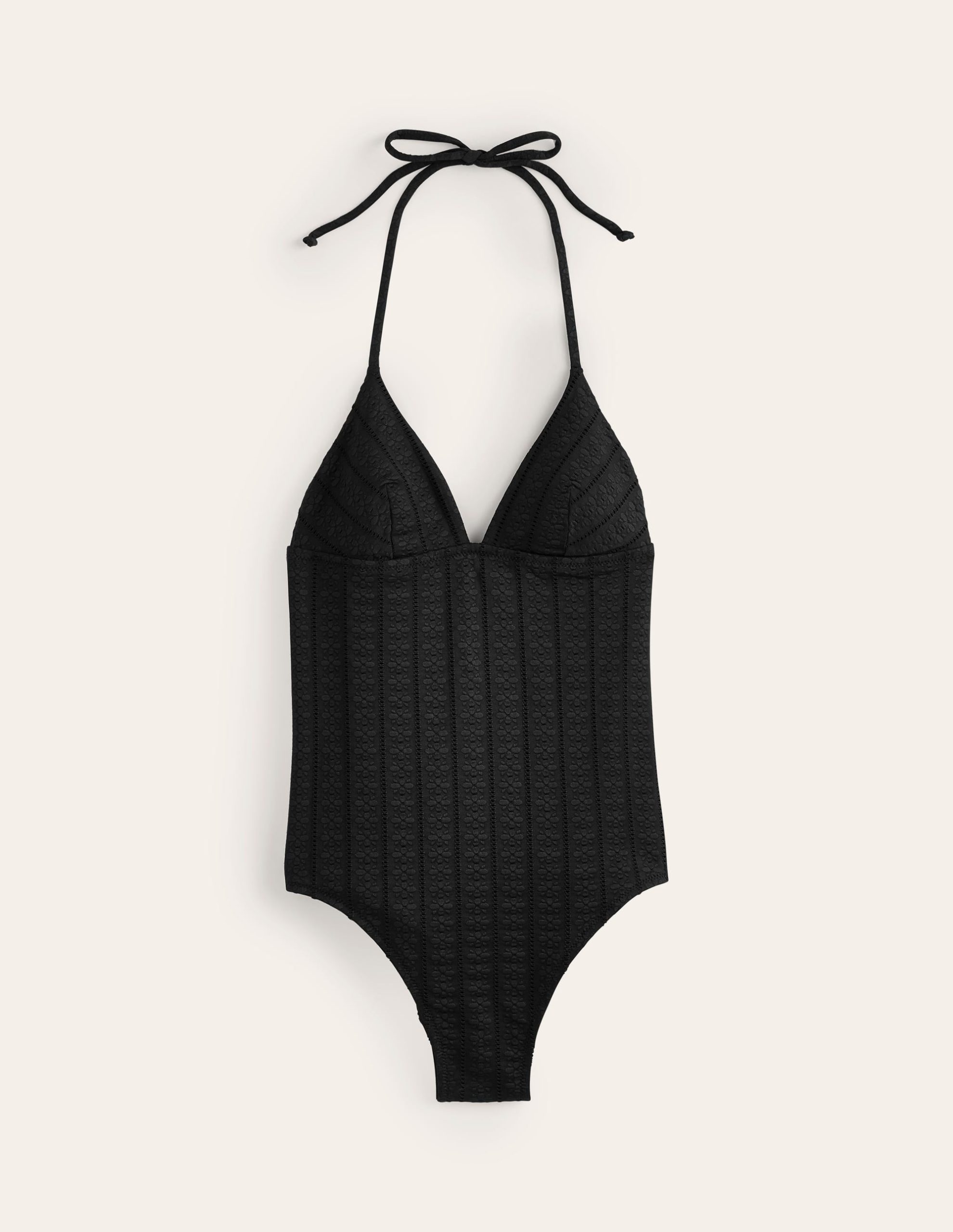 Symi String Swimsuit-Black Floral Texture - Image 5