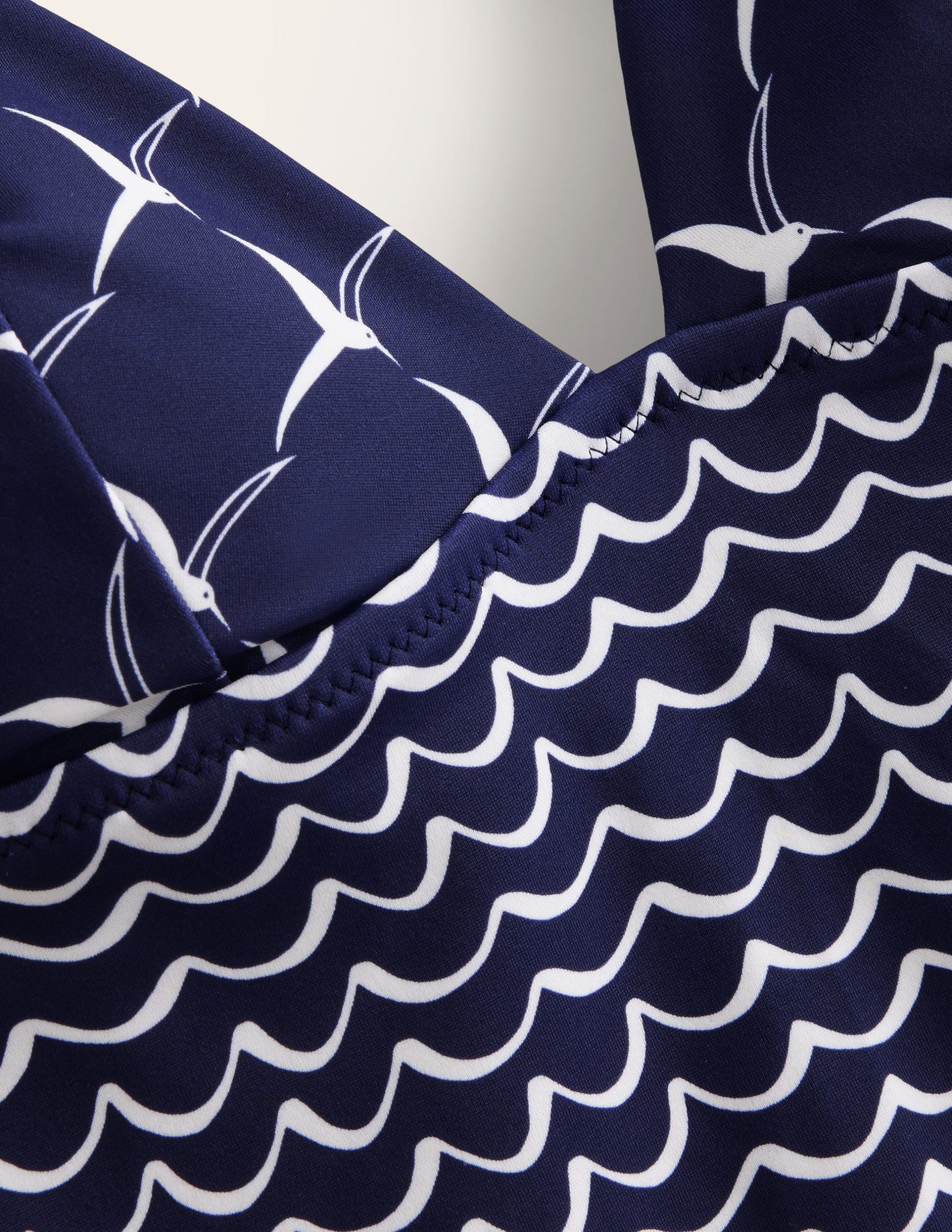 Symi String Swimsuit-French Navy. Seagull - Image 6