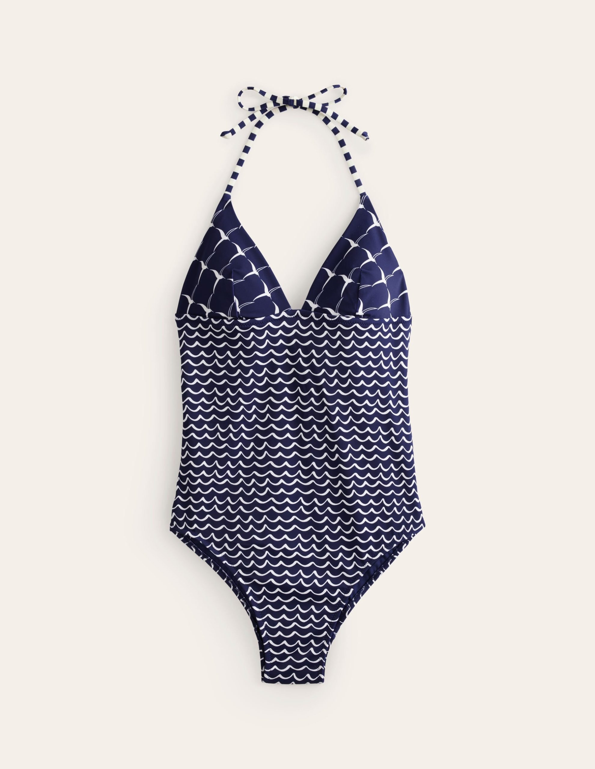 Symi String Swimsuit-French Navy. Seagull - Image 5