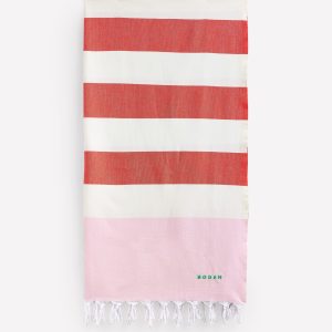 Hammam Towel-Firecracker Orange and Pink