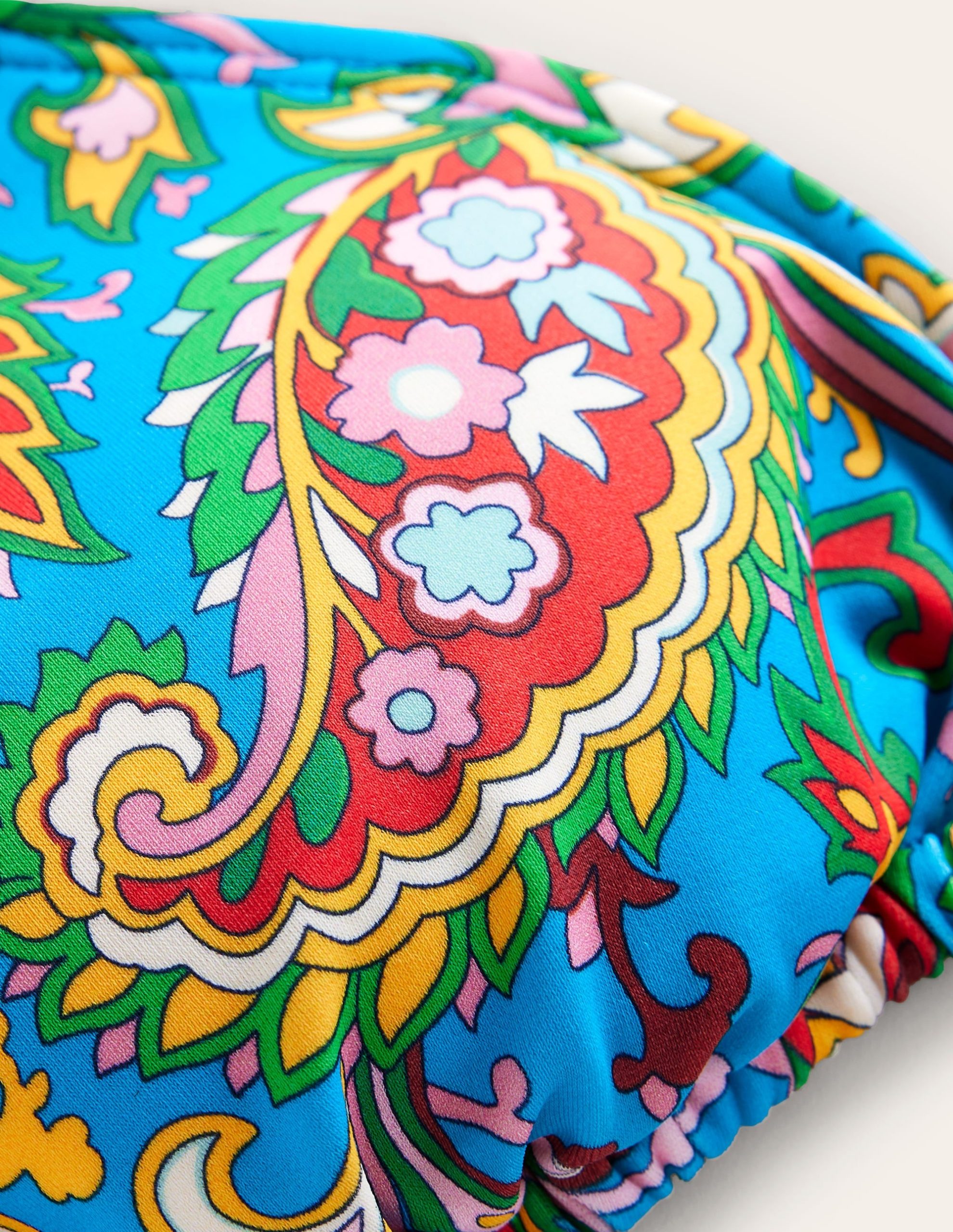 Symi String Bikini Top-Vivid Blue. Paisley Azure - Image 7