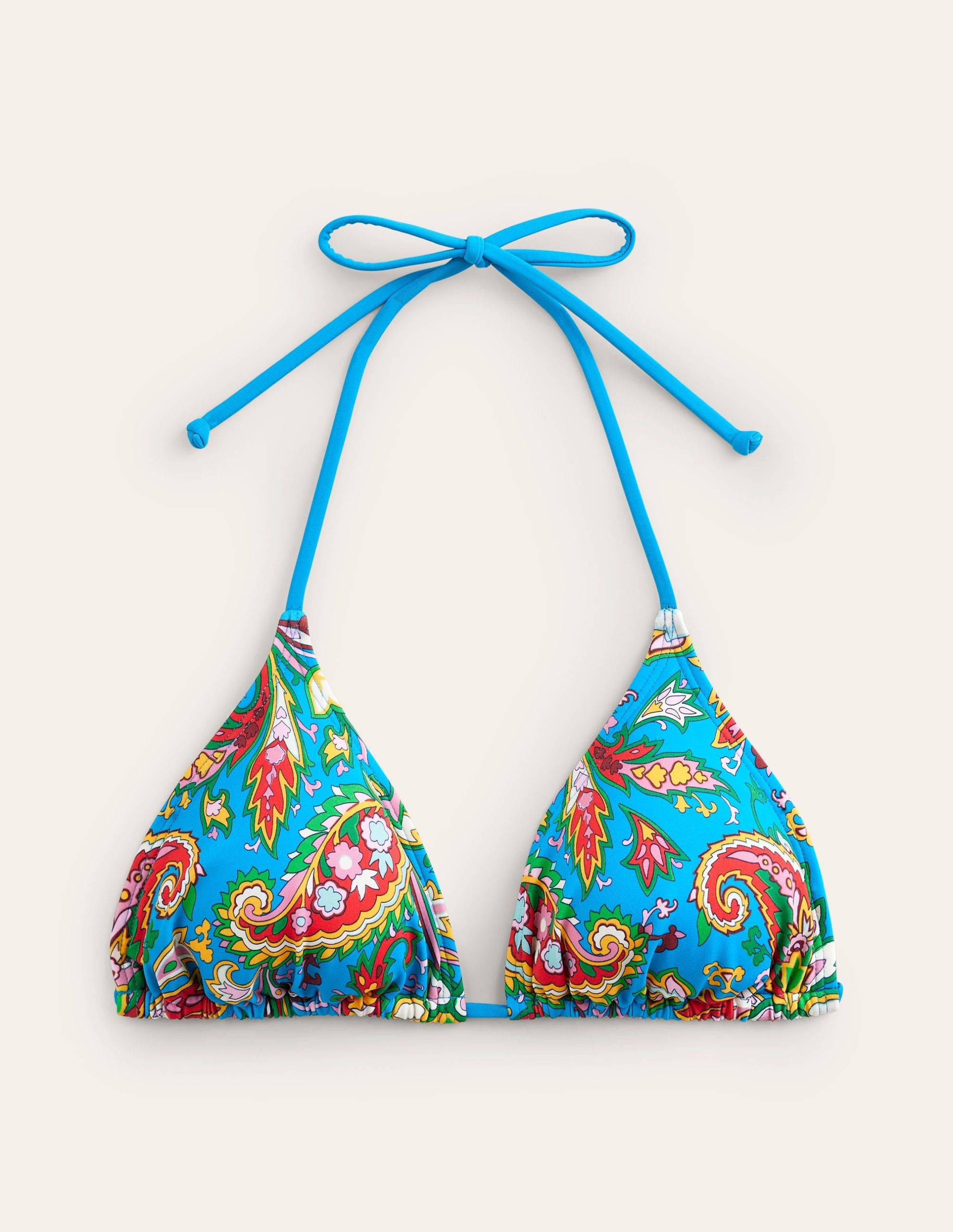 Symi String Bikini Top-Vivid Blue. Paisley Azure - Image 6