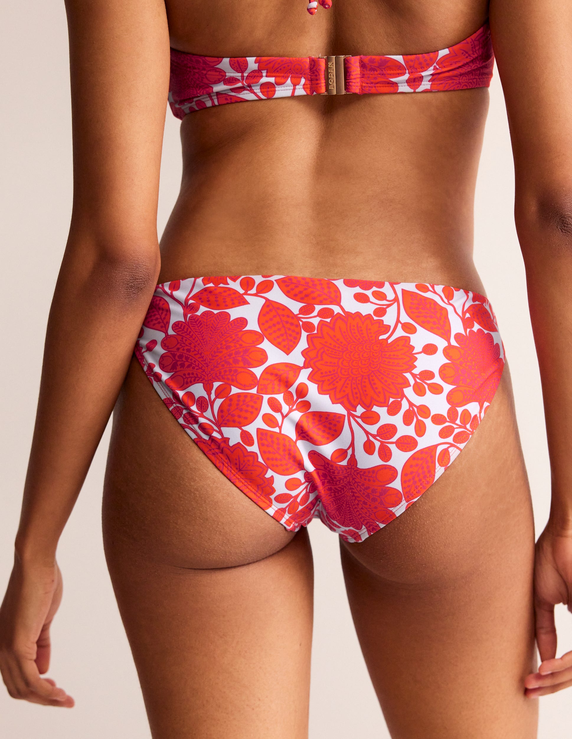 Classic Bikini Bottoms-Fire Cracker. Gardenia Swirl - Image 3