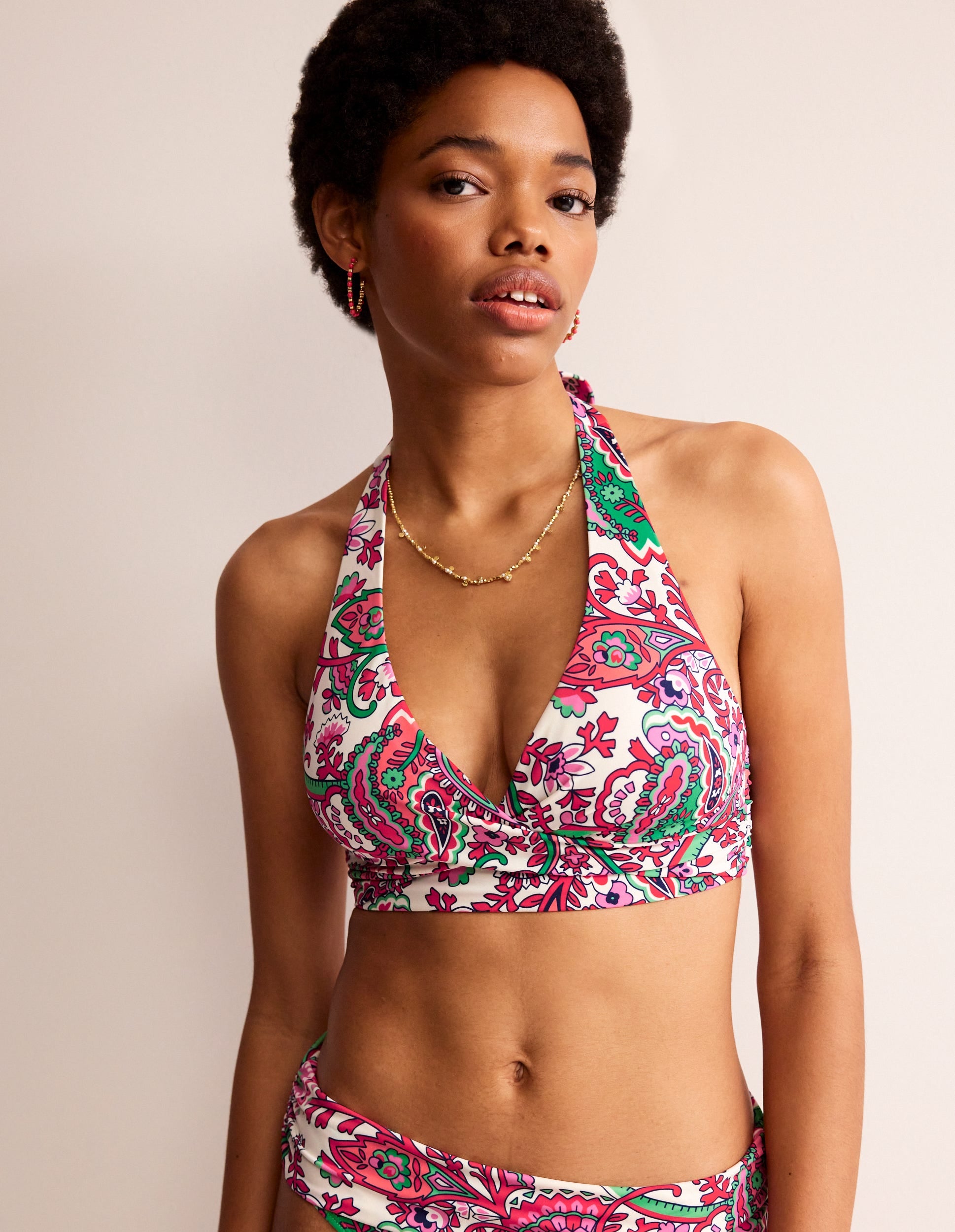 Levanzo Halter Bikini Top-Multi. Fantastical