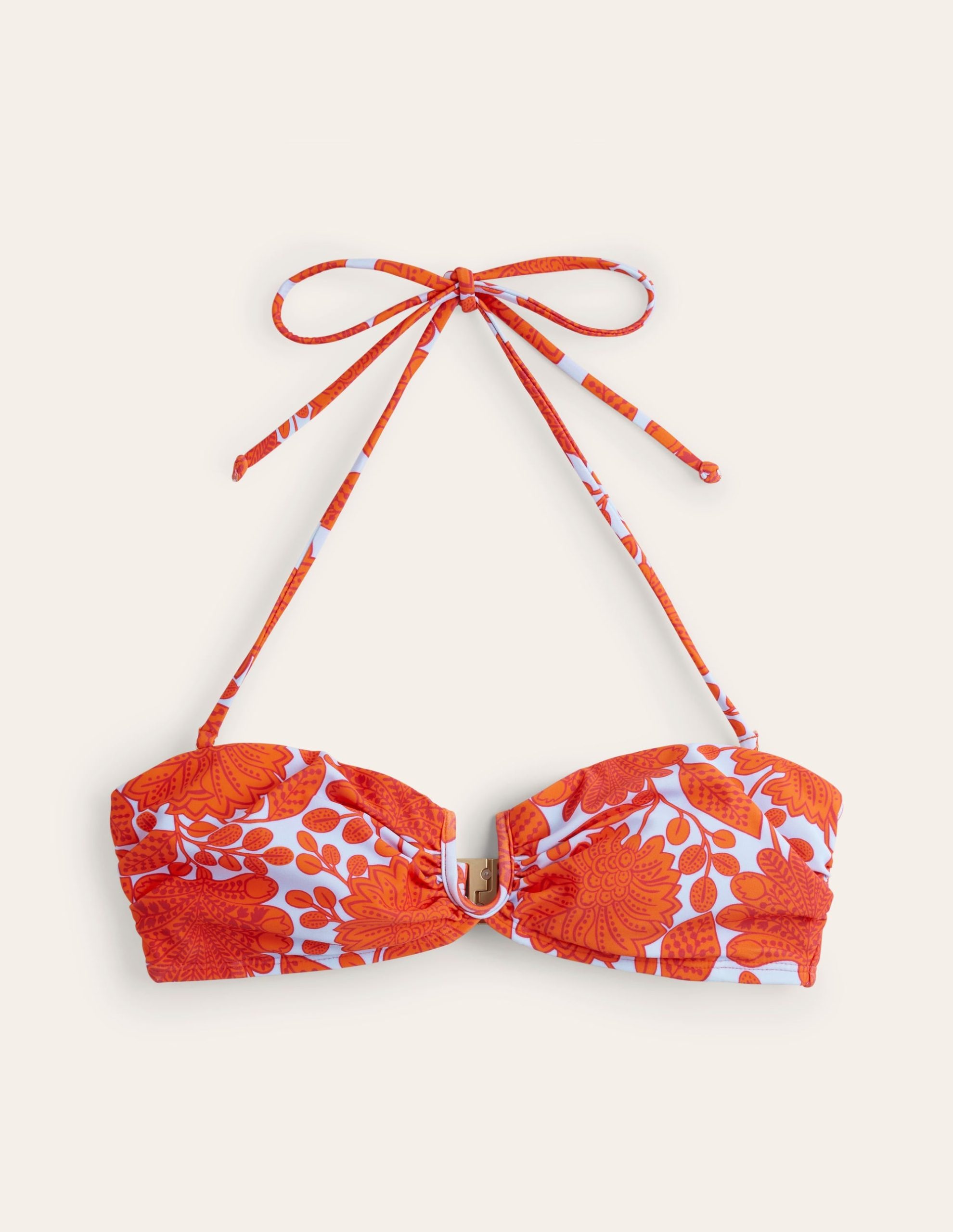 U Bar Bikini Top-Fire Cracker. Gardenia Swirl - Image 5