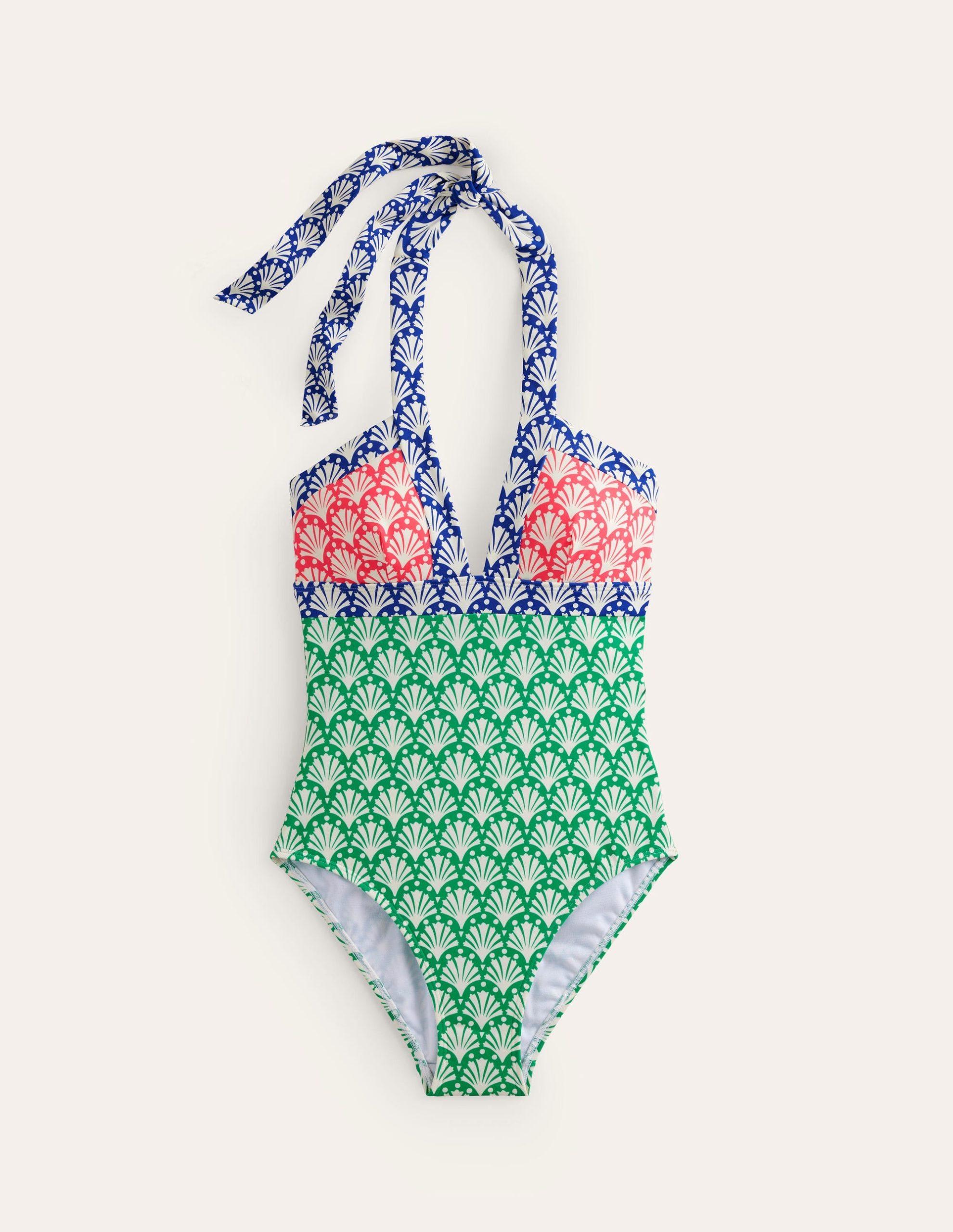 Ithaca Halter Swimsuit-Green Tambourine. Shells - Image 5