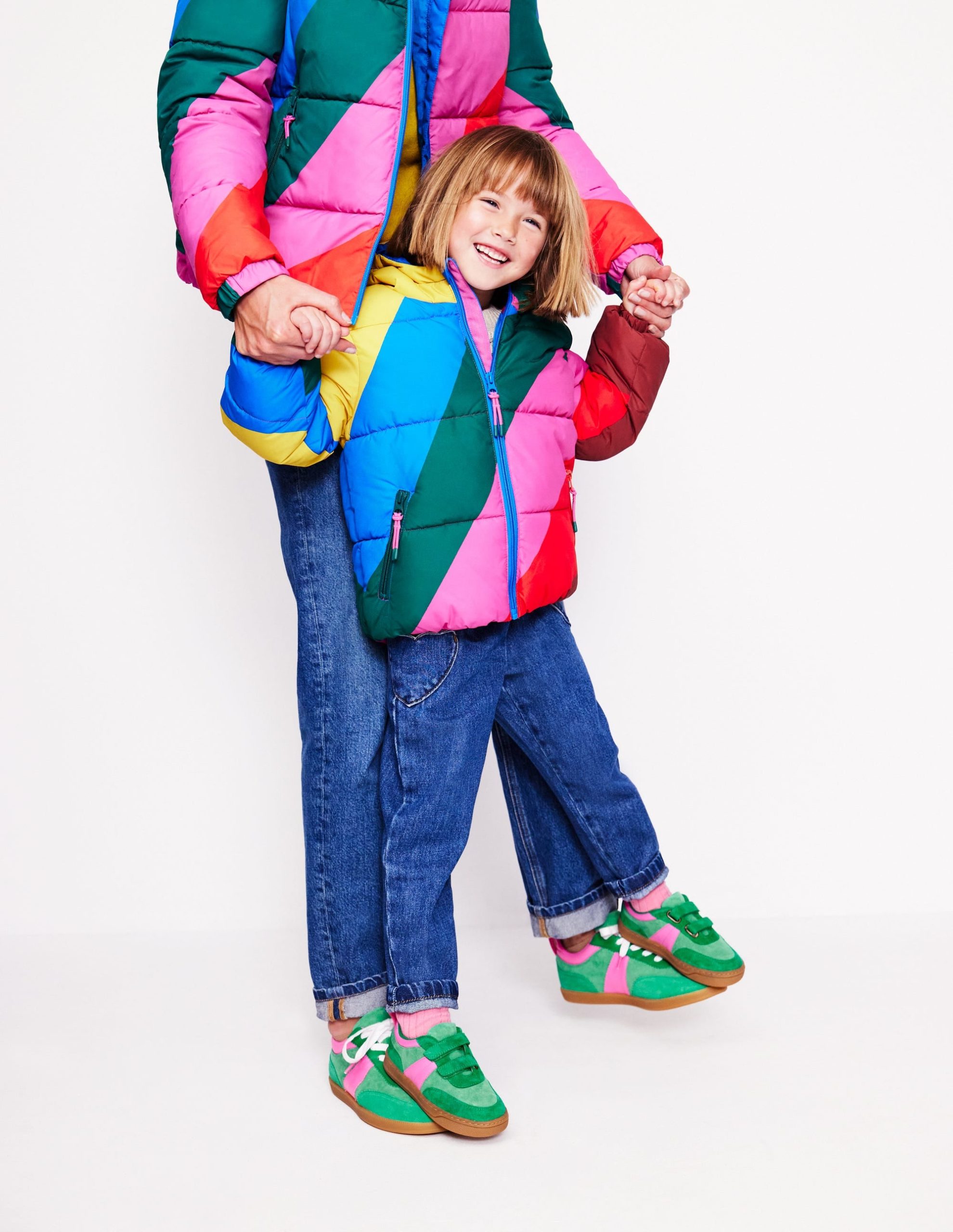 Erin Retro Tennis Trainers-Green Colourblock - Image 7