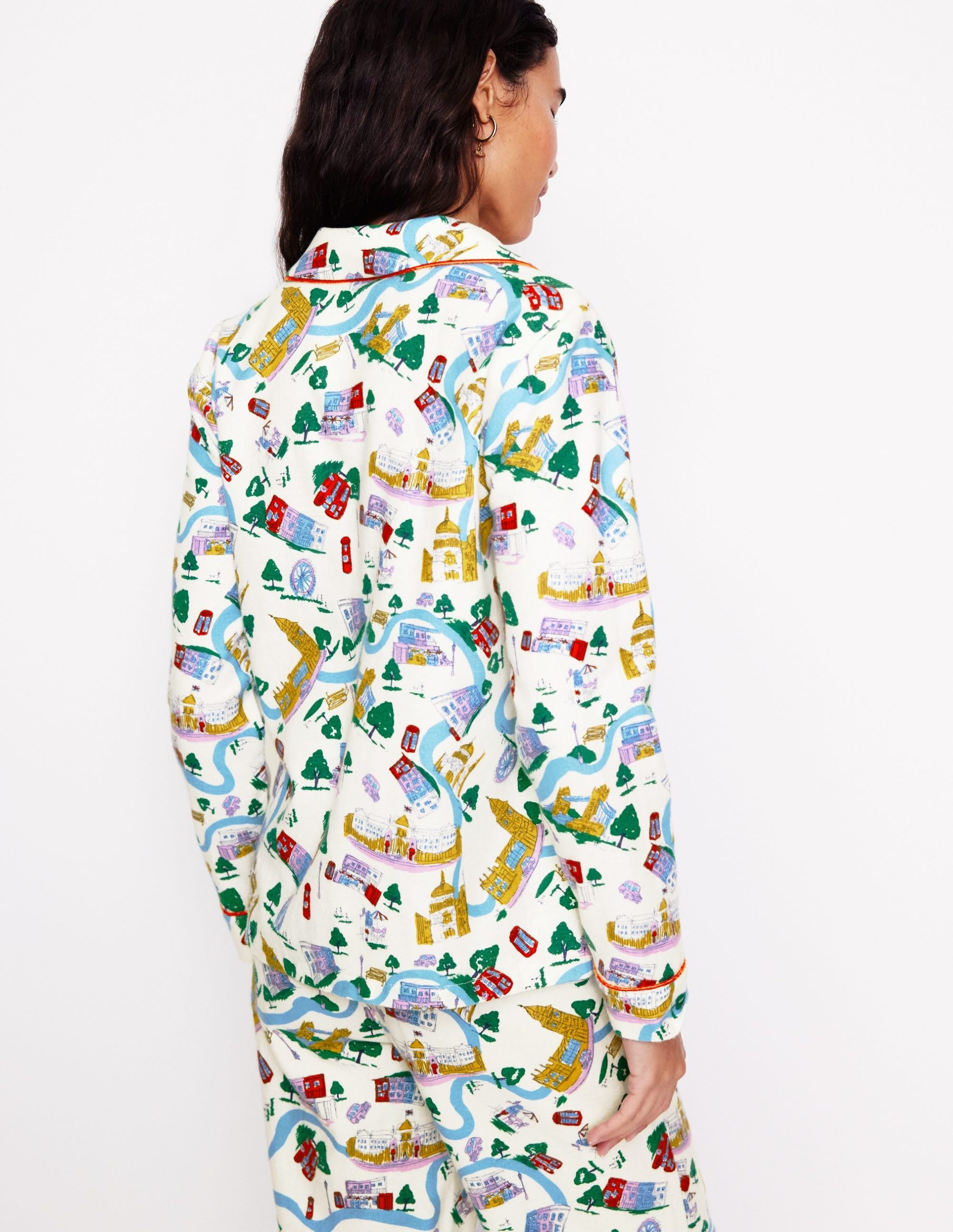 Brushed Cotton Pajama Shirt-Multi. London Town - Image 3