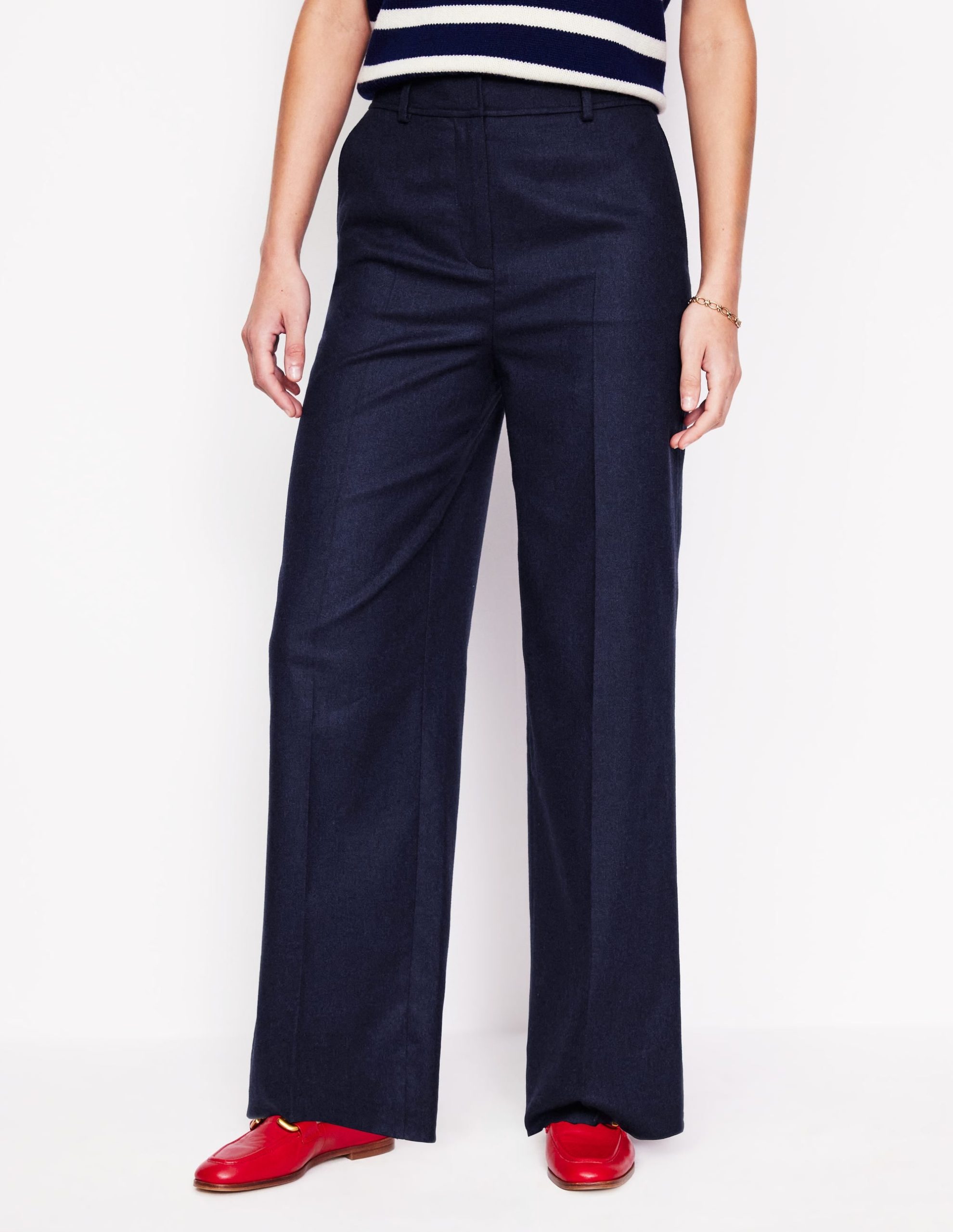 Westbourne Wool Blend Pants-Navy - Image 4