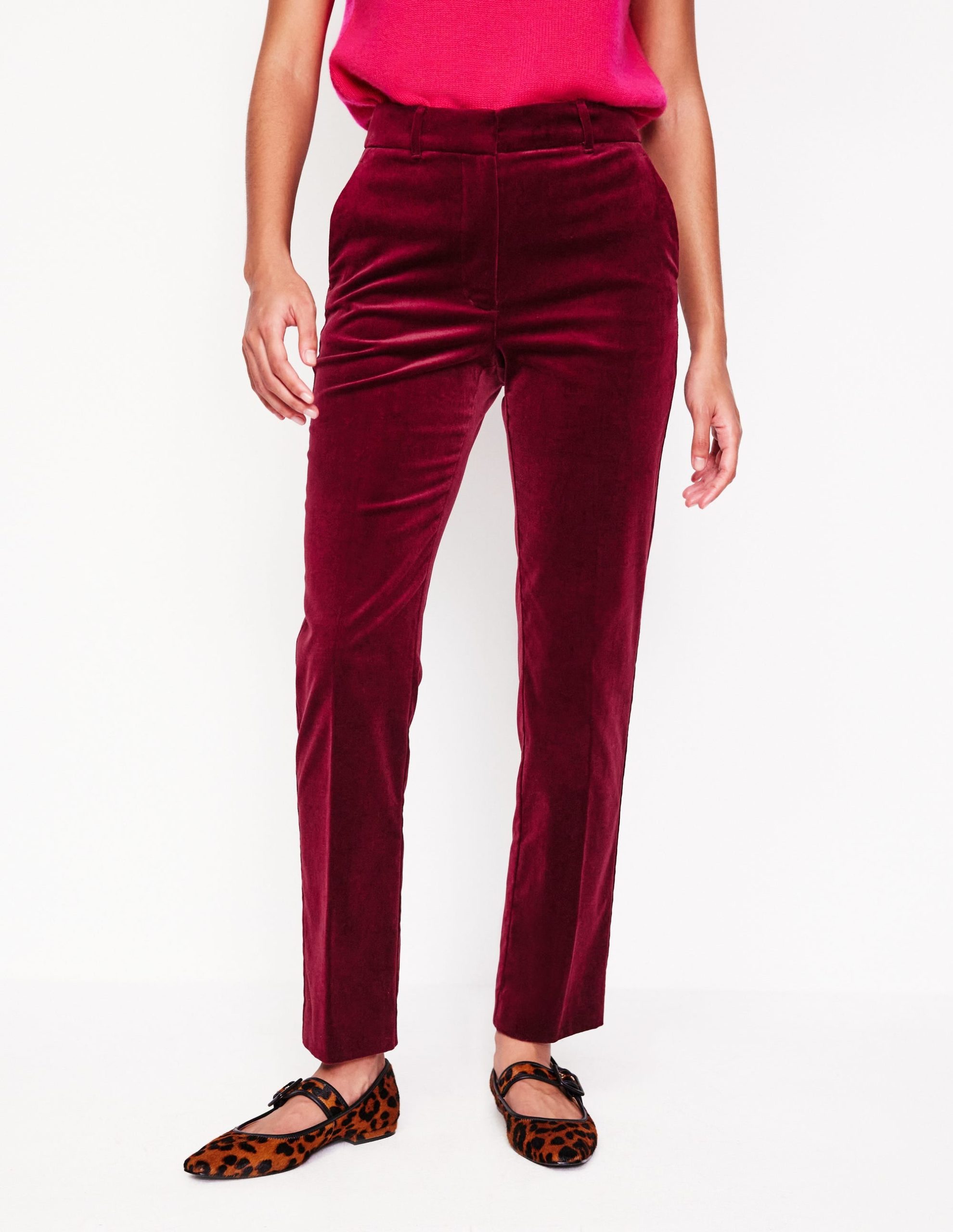 Kew Velvet Pants-Cabernet - Image 4