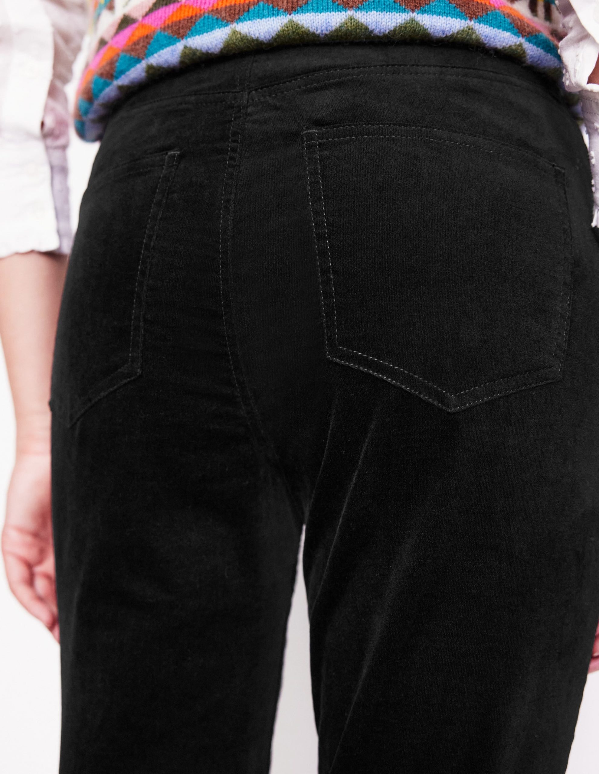 Velveteen 5 Pocket Jeans-Black - Image 2