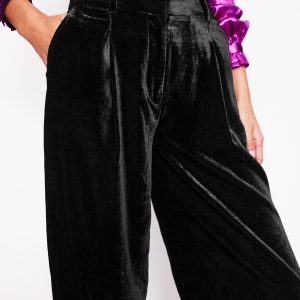 Chiswick Velvet Pants-Black