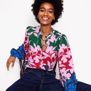 Theodora Blouse-Multi. Silhouette Bloom