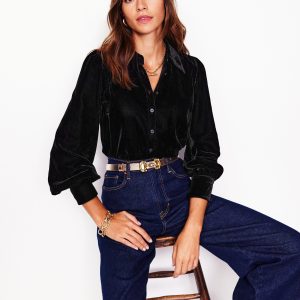 Velvet Shirt-Black