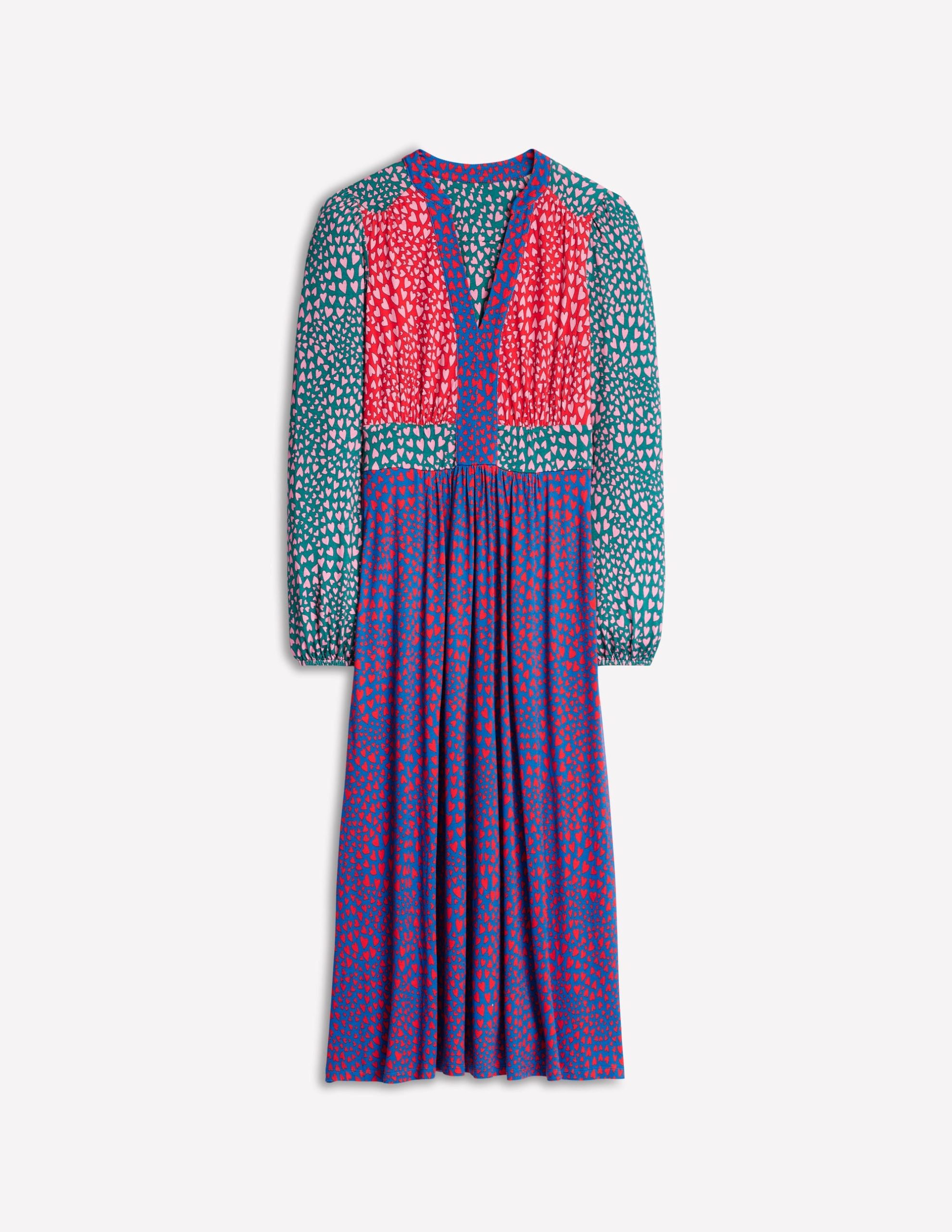 Lily Long Sleeve Midi Dress-Multi. Heart Cluster - Image 6