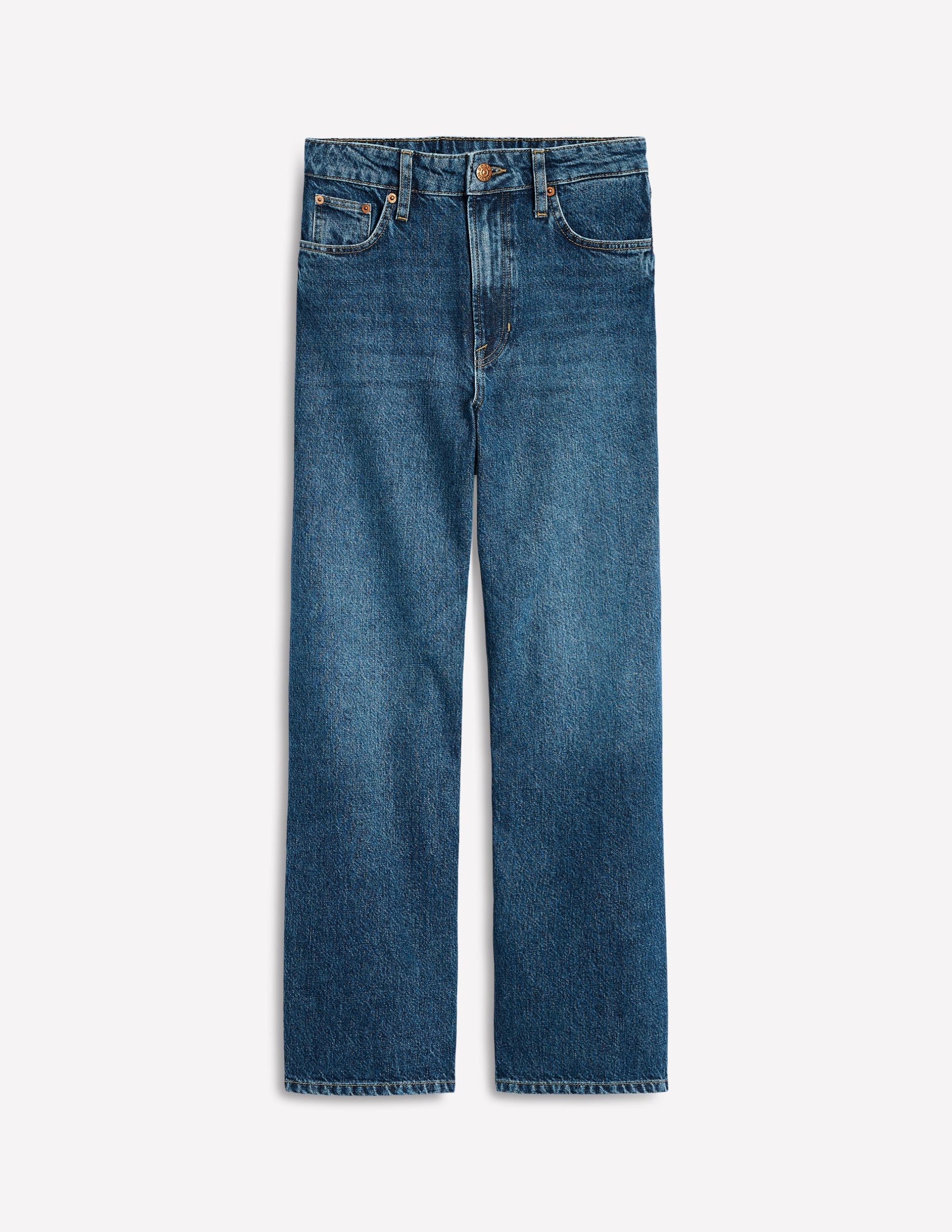 High Rise Straight Crop Jeans-Mid VWash - Image 7