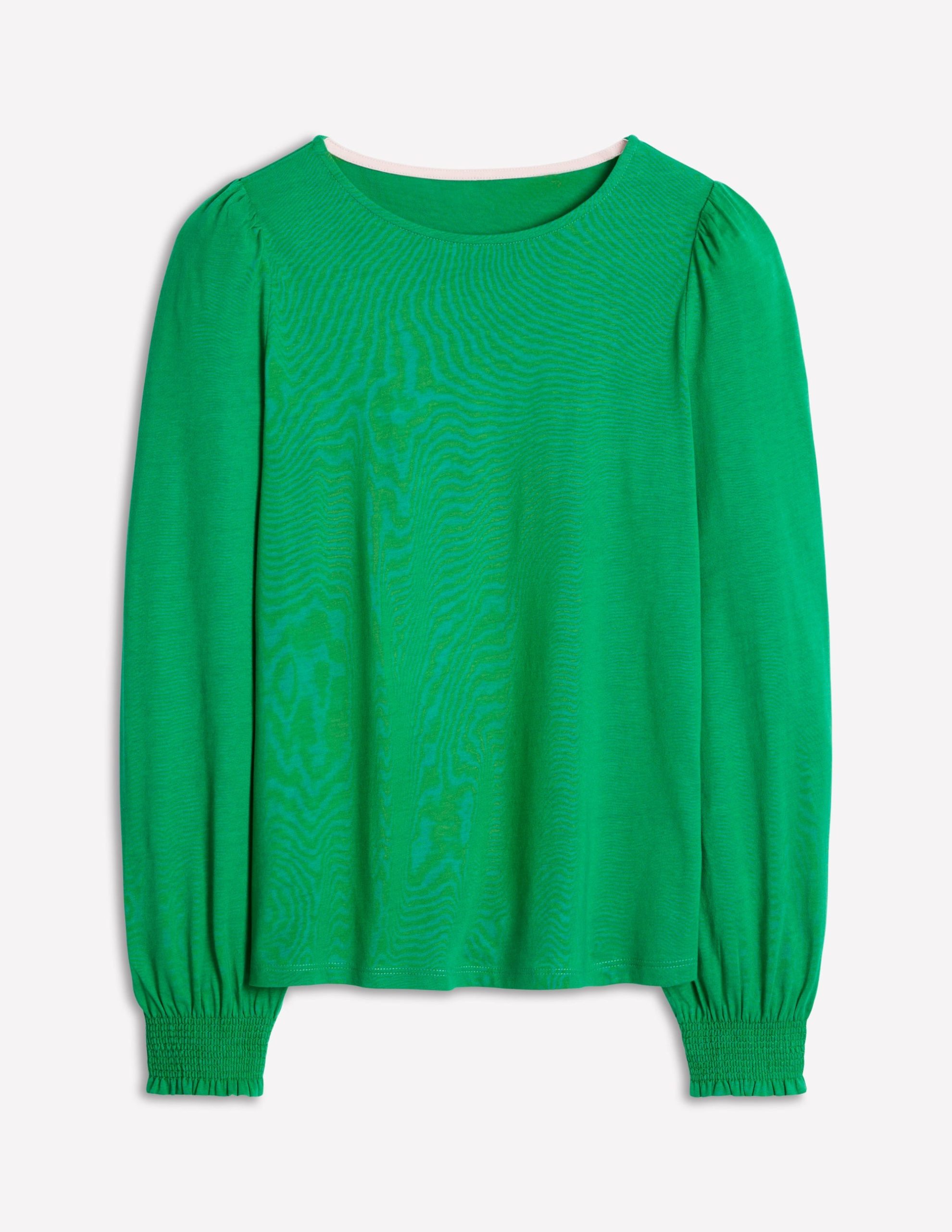 Smocked Cuff Supersoft Top-Rich Emerald - Image 5