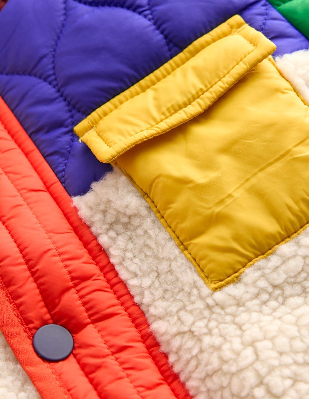 Quilted Borg Jacket-Natural Borg - Image 4