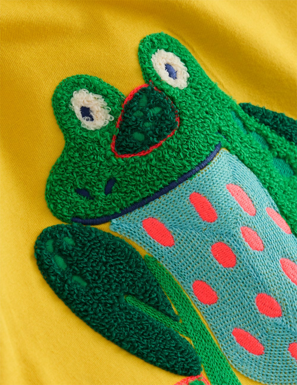 Short Sleeve Boucl?? T-shirt-Pineapple Yellow Frog - Image 3