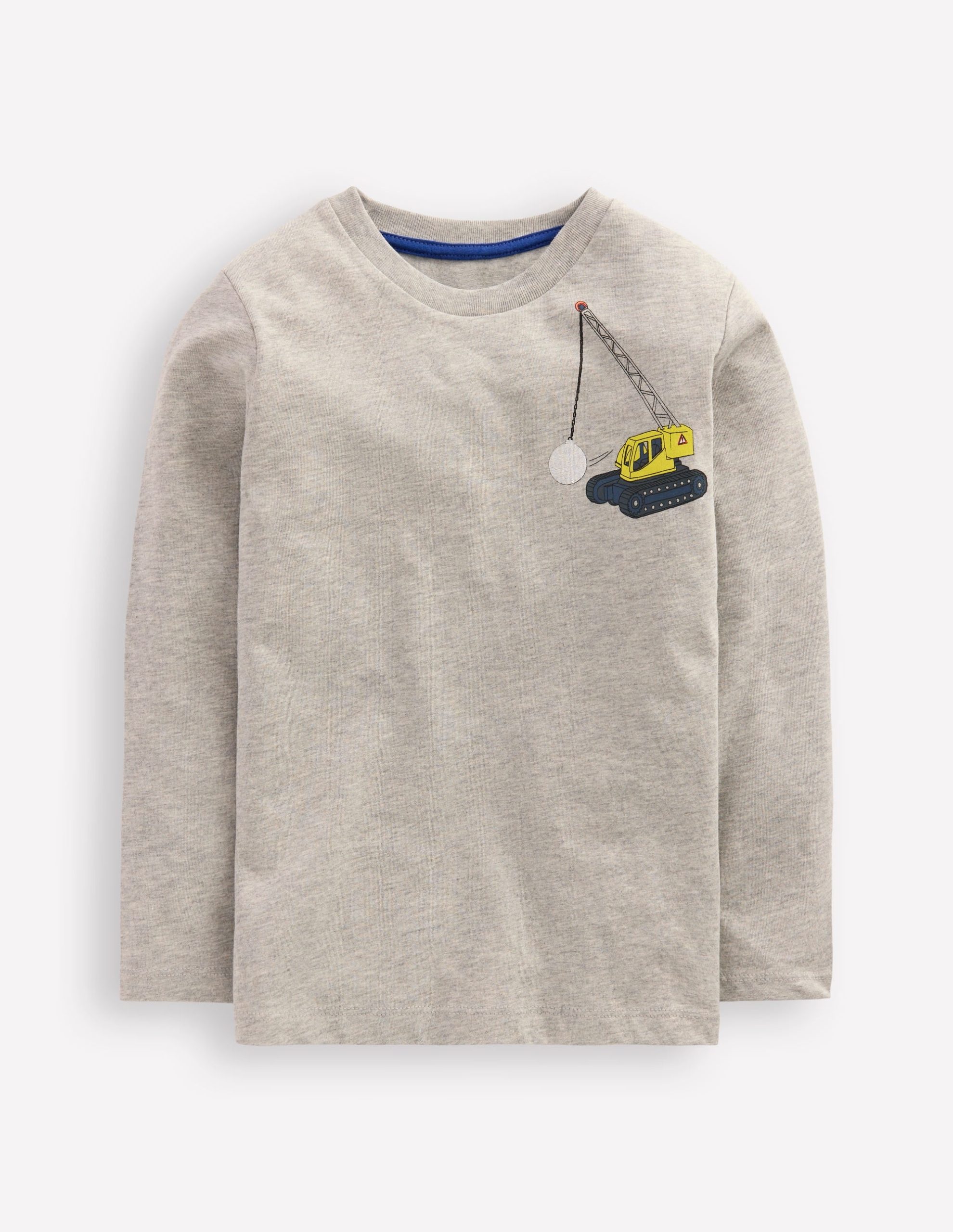 Front & Back Printed T-shirt-Grey Marl Vehicles