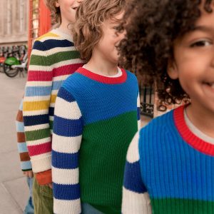 Everyday Cotton Sweater-Kingfisher Blue/Rich Emerald