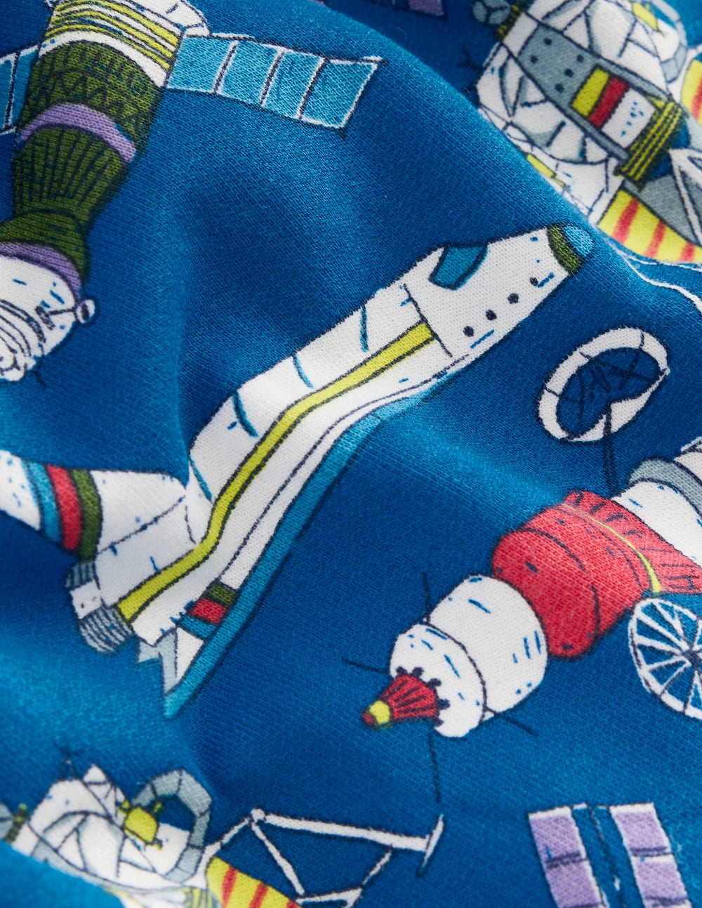 Everyday Printed Sweatshirt-Kingfisher Blue Satellites - Image 4