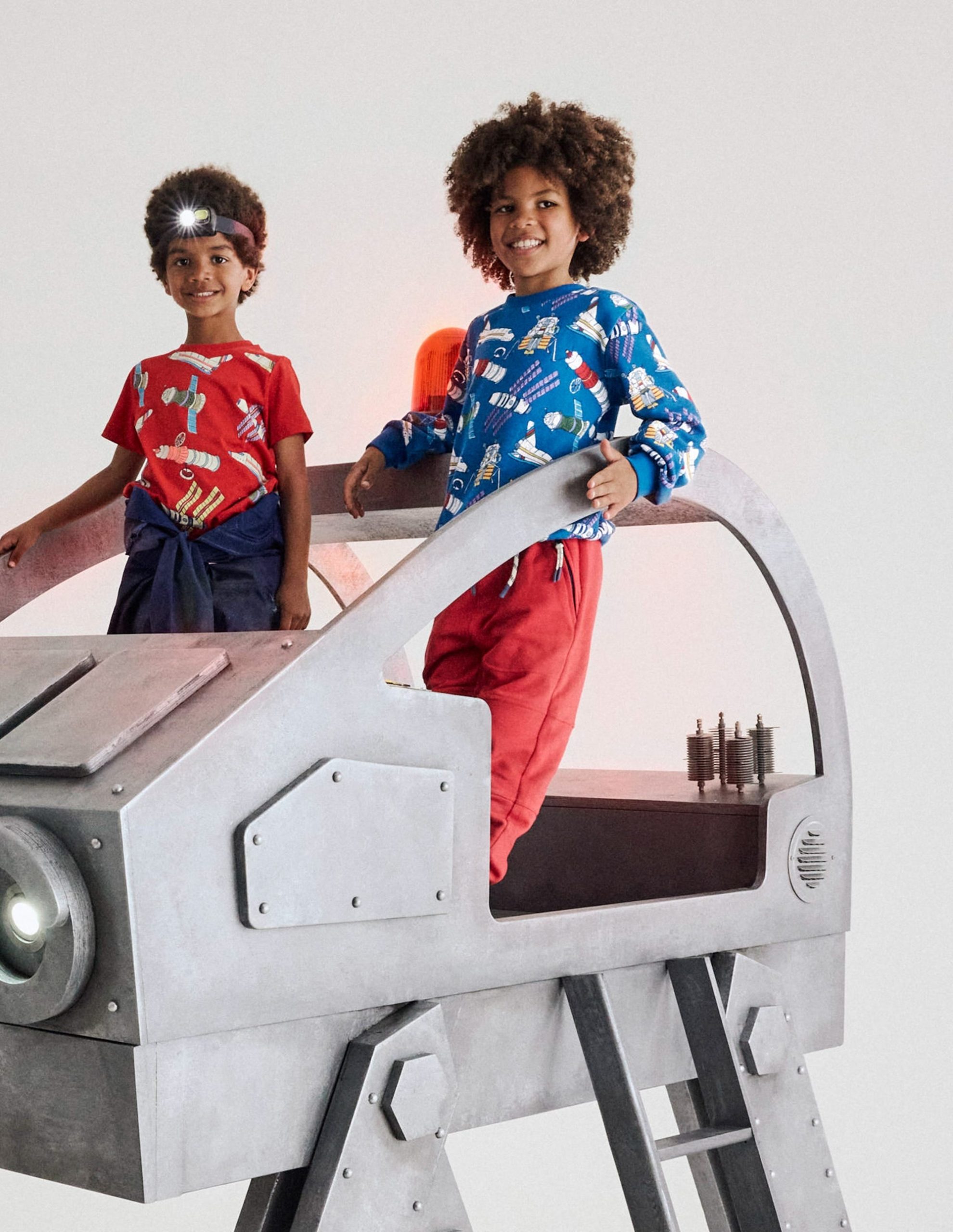 Everyday Printed Sweatshirt-Kingfisher Blue Satellites