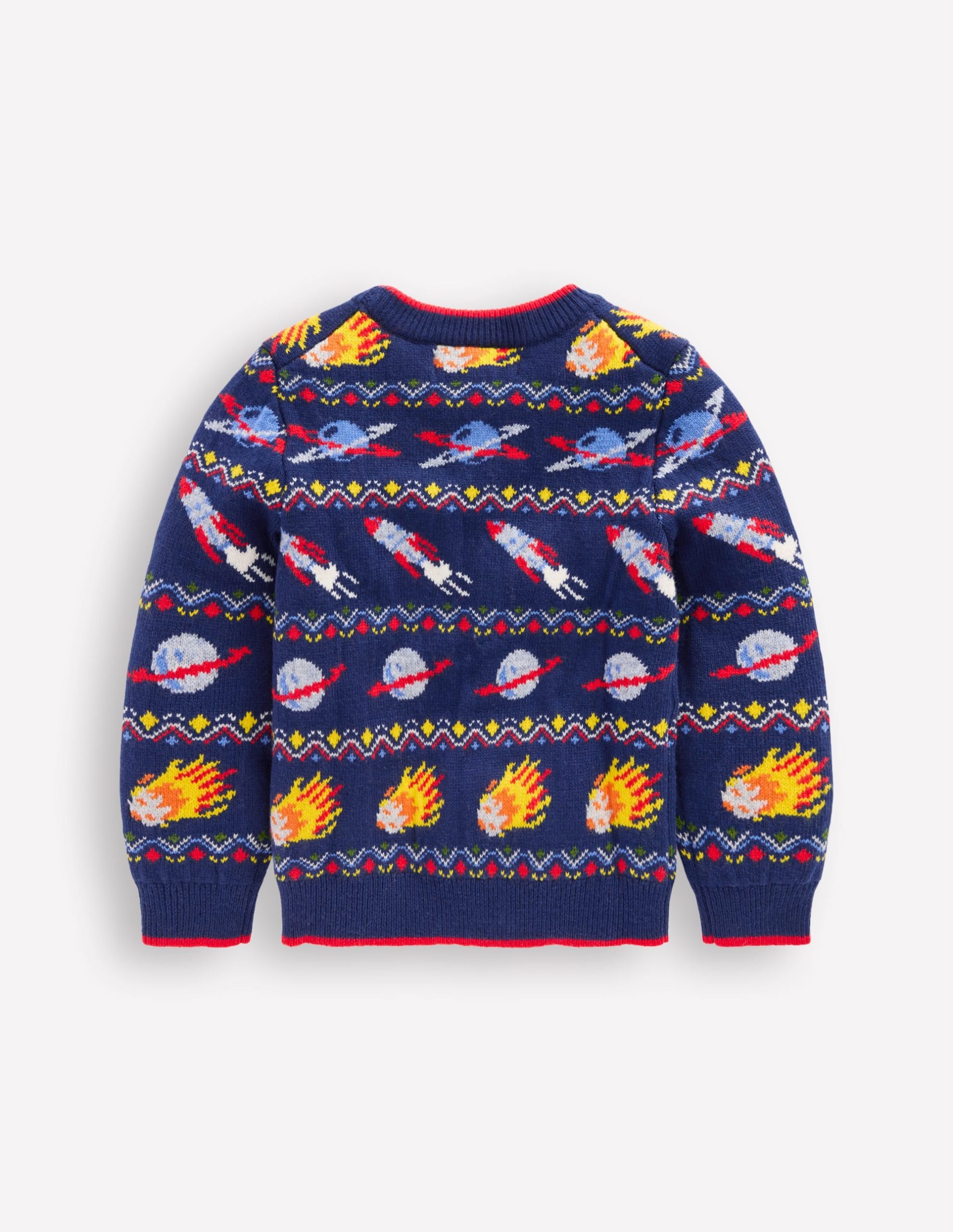 Fair Isle Jumper-College Navy Space - Image 2