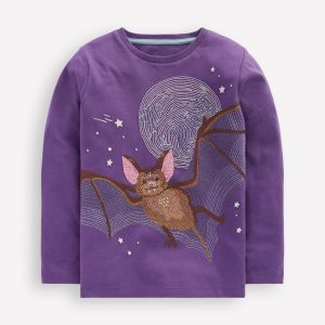Glow Superstitch T-shirt-Mystic Purple Bat