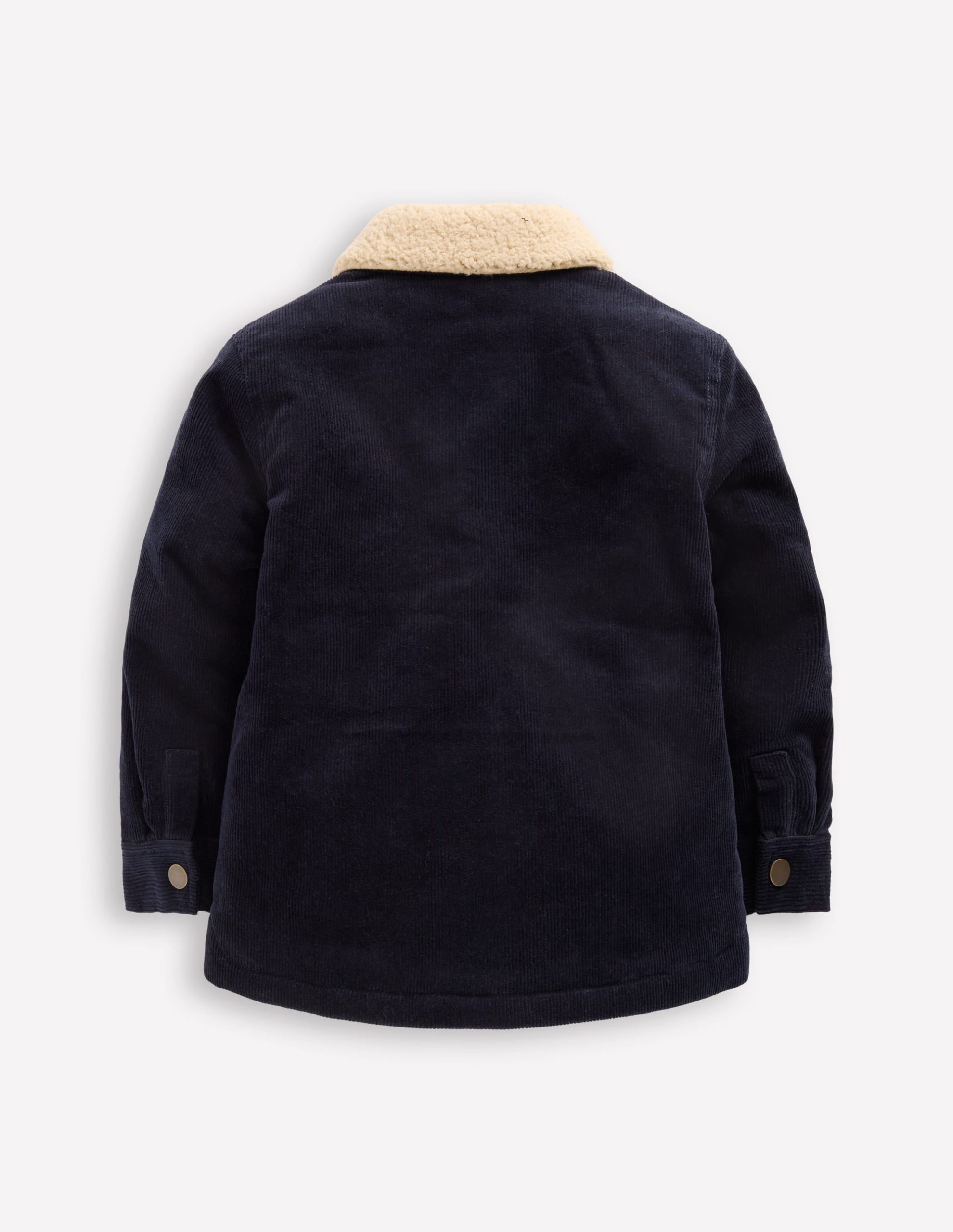 Borg Lined Cord Jacket-College Navy - Image 2