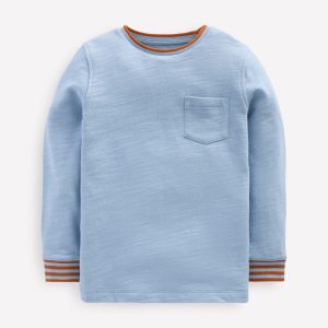 Cosy Mid-weight T-shirt-Glacier Blue