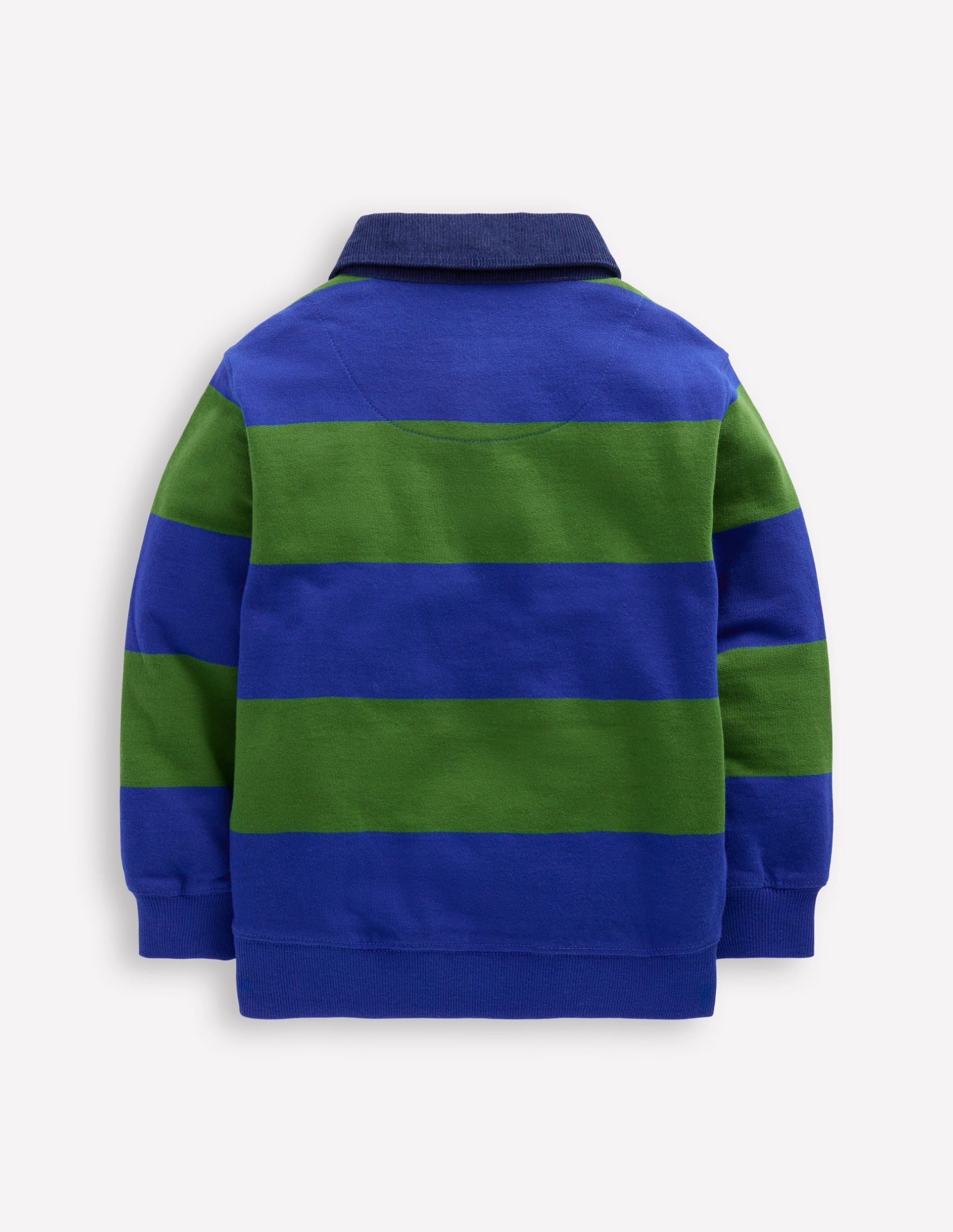 Collared Sweatshirt-Broccoli Green/ Bright Blue - Image 2