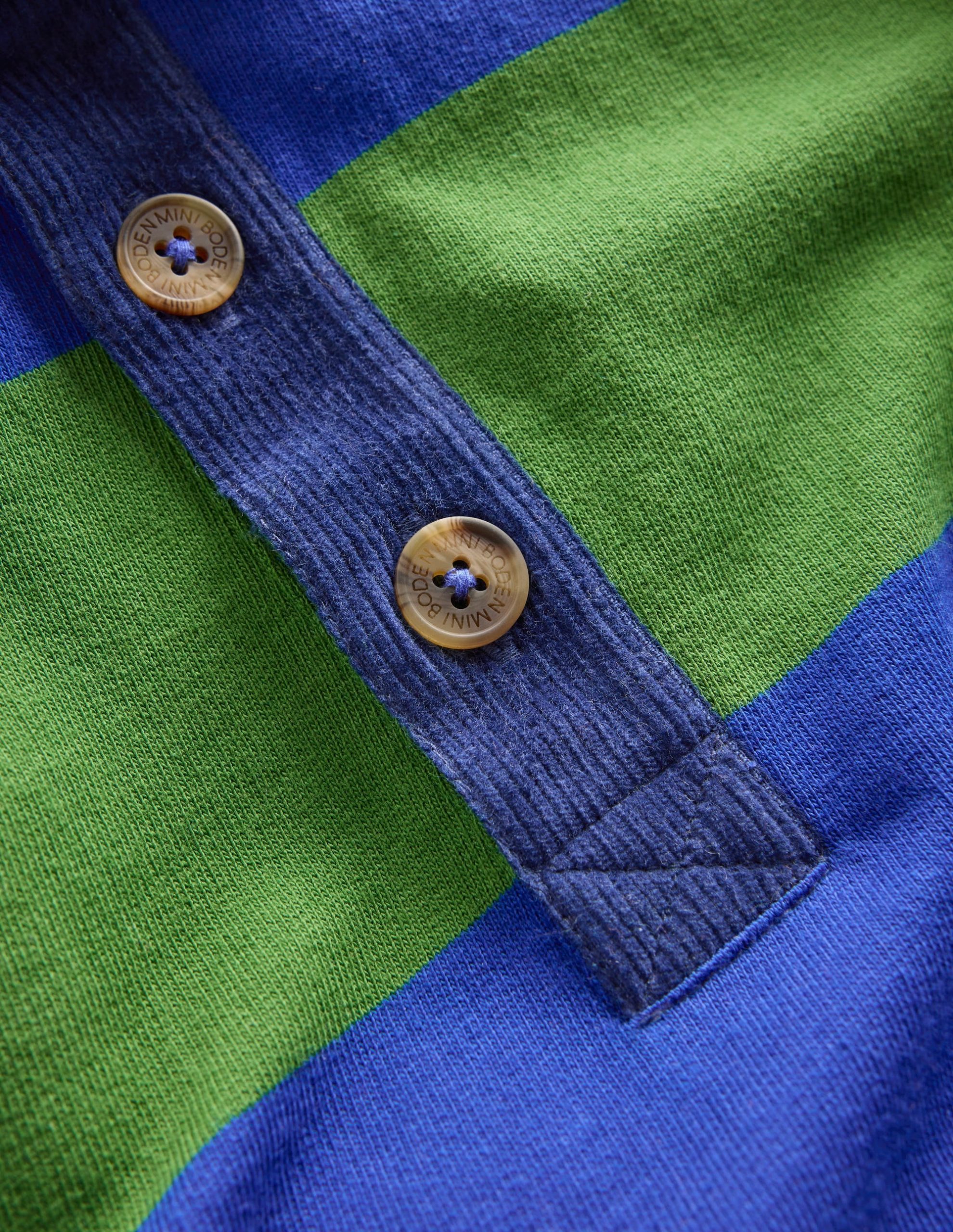 Collared Sweatshirt-Broccoli Green/ Bright Blue - Image 4