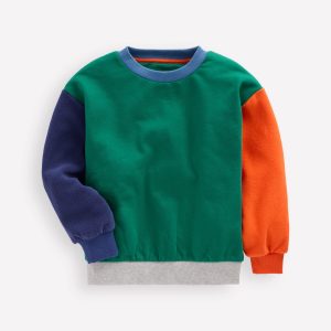 Colourblock Sweatshirt-Jewel Green Colourblock