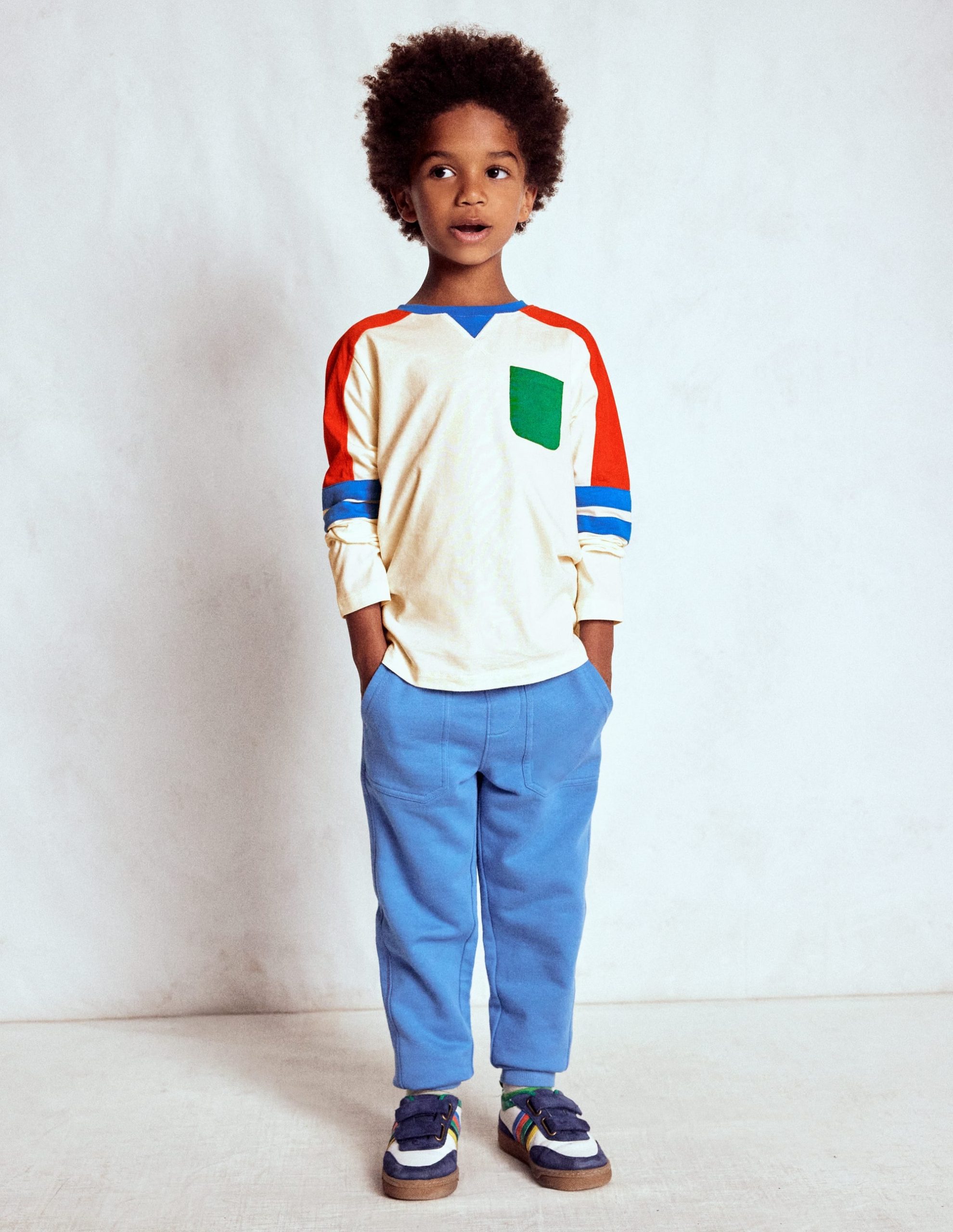 Colour Block T-shirt-Soft Ivory Multi - Image 2