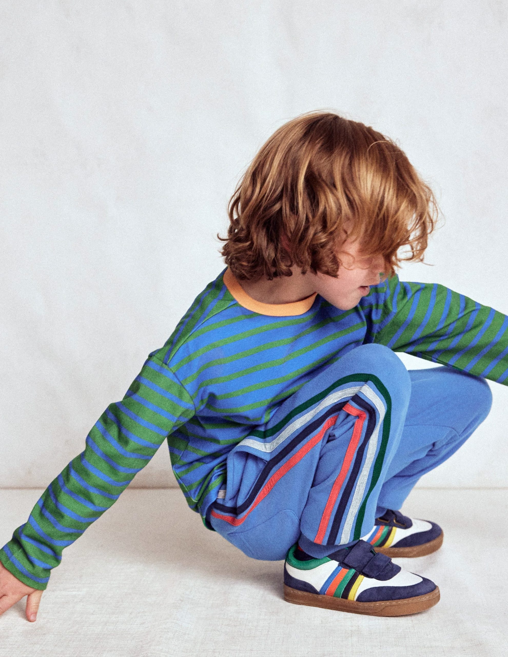 Colourblock Sneakers-Soft Ivory Multi Stripe - Image 2